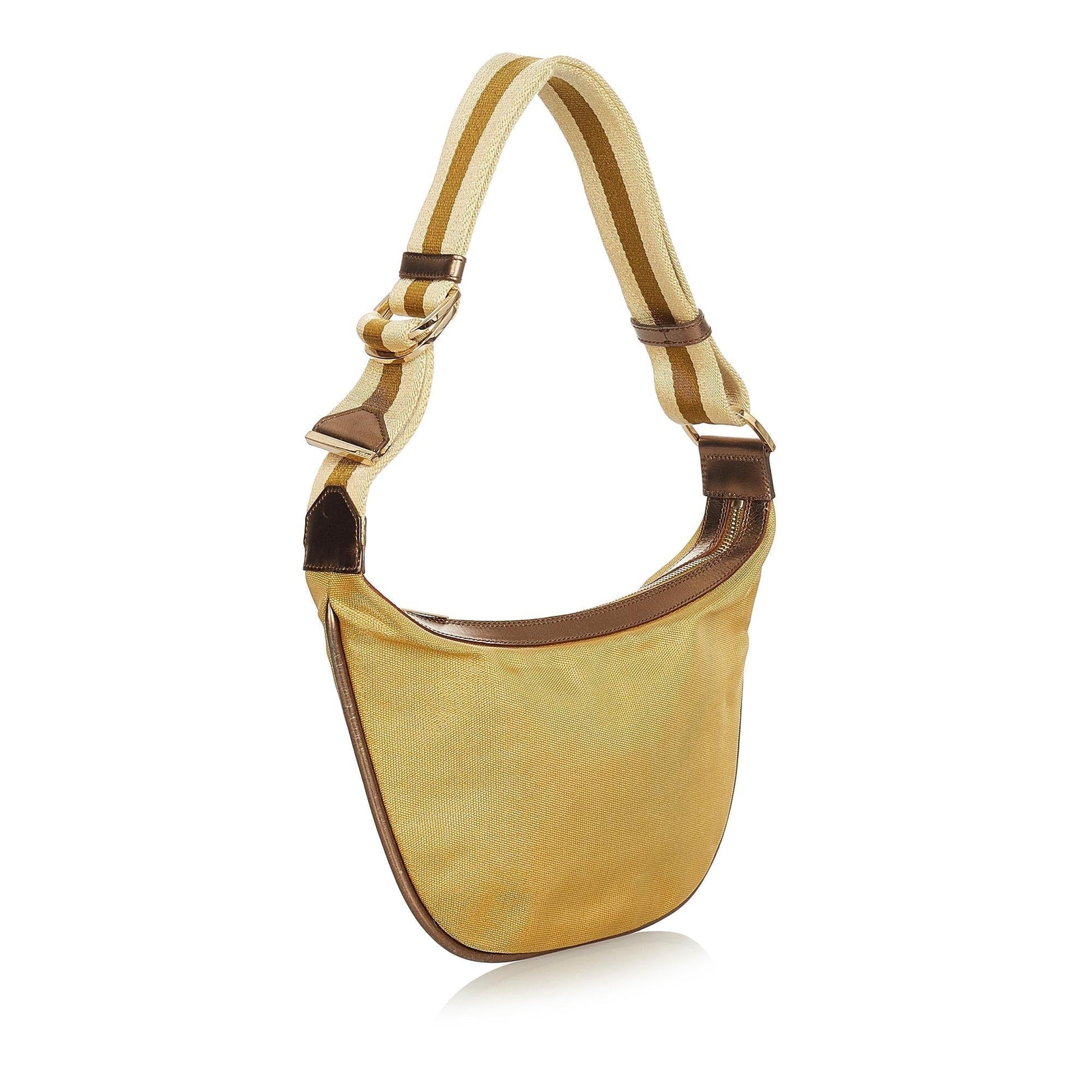 Gucci Web Canvas Shoulder Bag Style 2