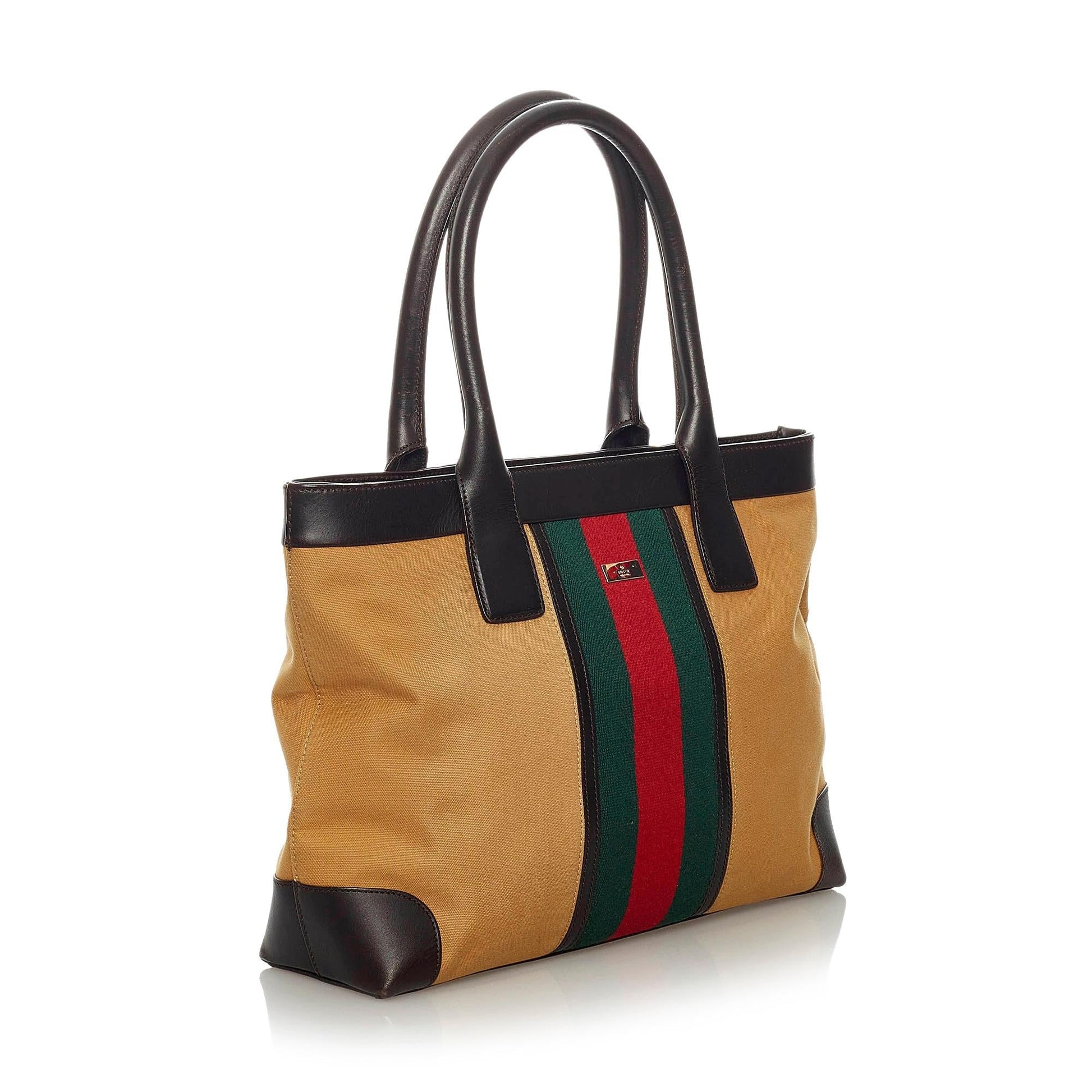 Gucci Web Canvas Tote Style 5