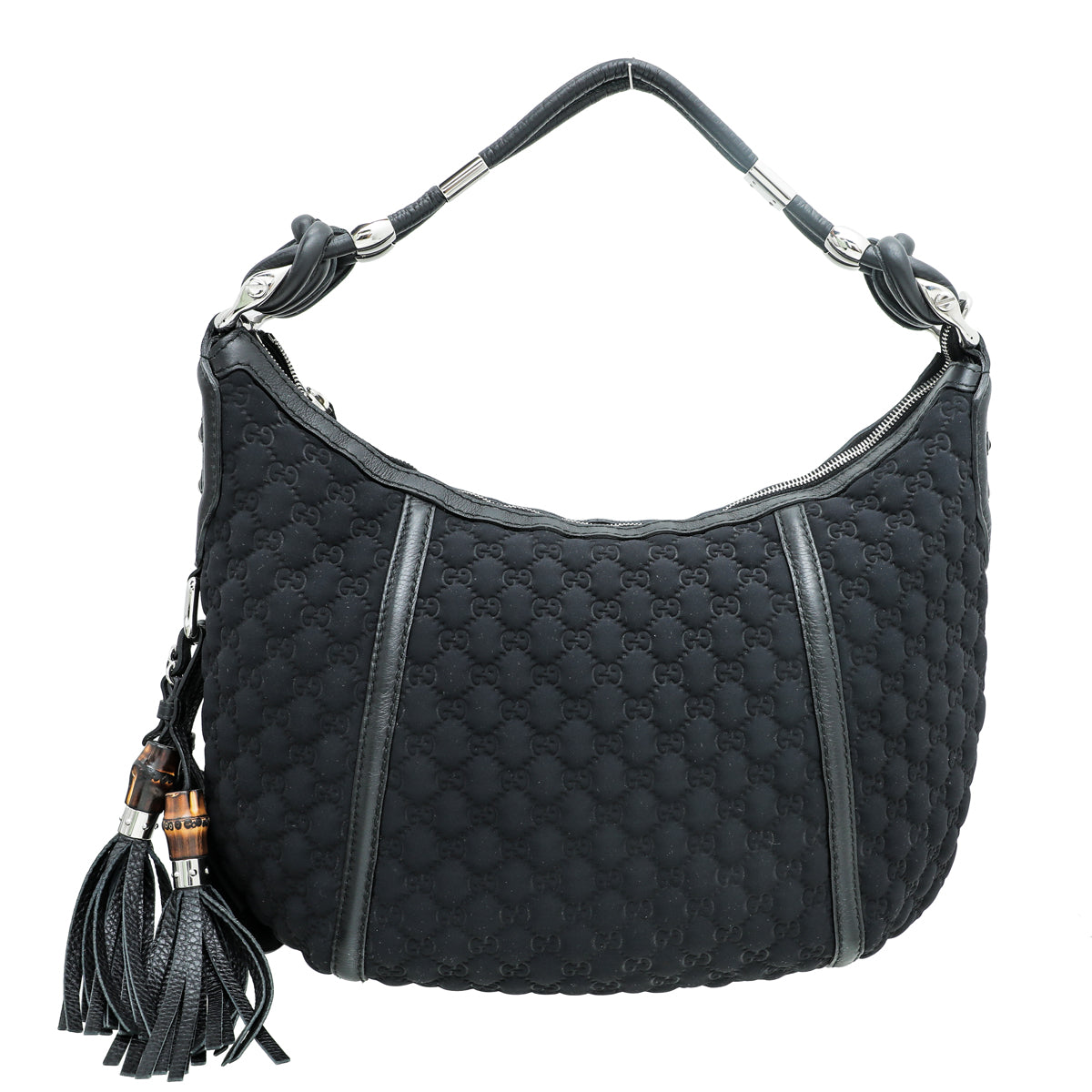 Gucci Monogram Leather Top Handle Shoulder Bag