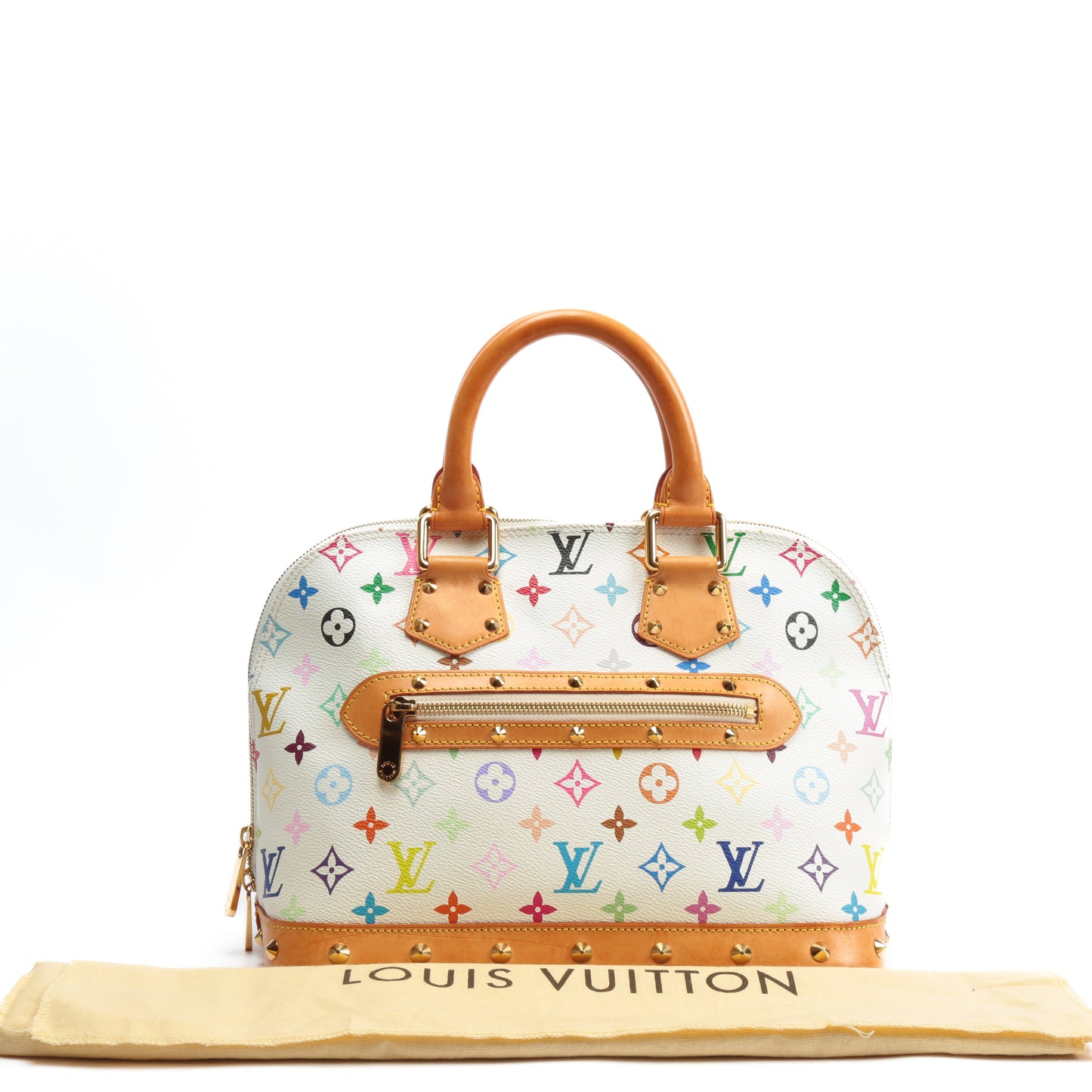 LOUIS VUITTON Murakami Multicolor PM Alma (2003) White Handbag