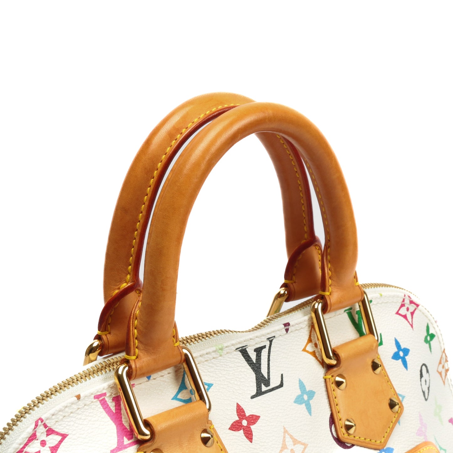 LOUIS VUITTON Murakami Multicolor PM Alma (2003) White Handbag