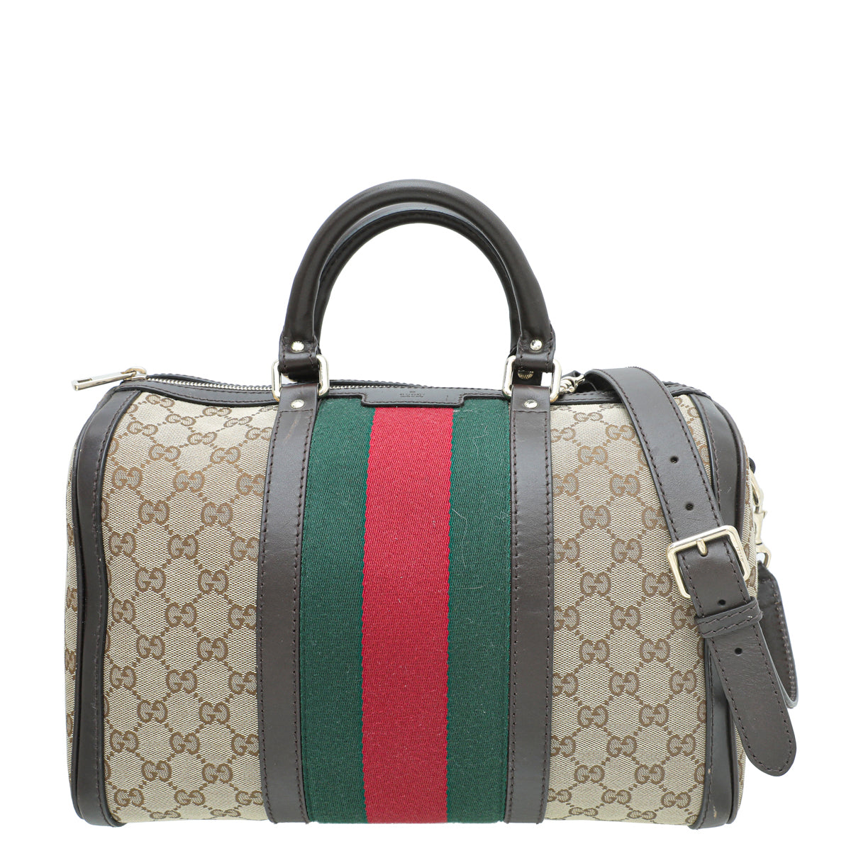 Gucci Leather Canvas Shoulder Bag