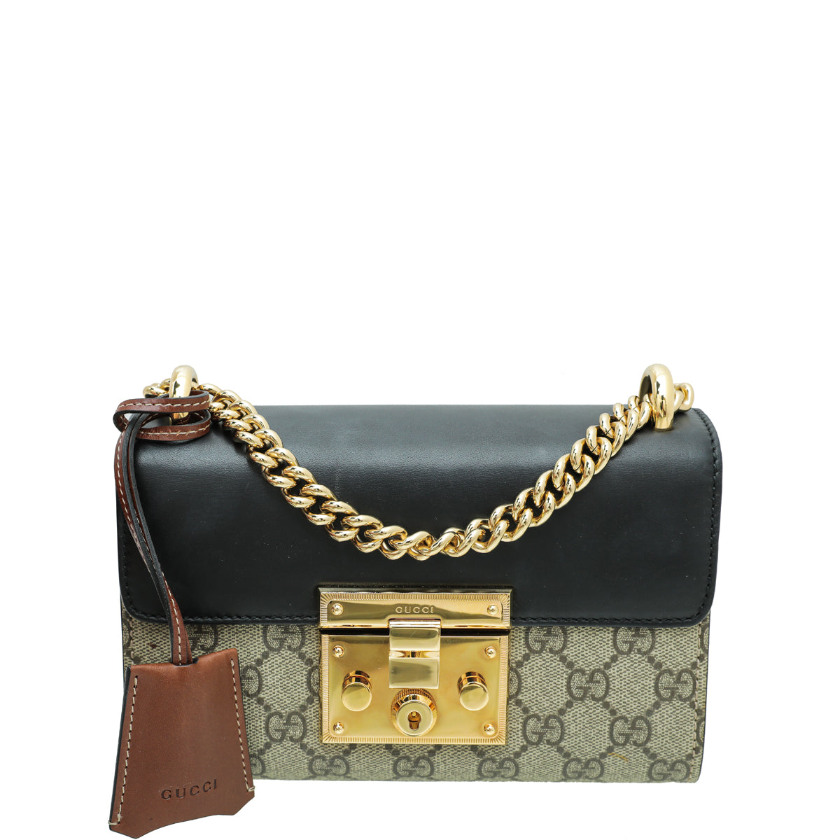 Gucci Leather Canvas Shoulder Bag