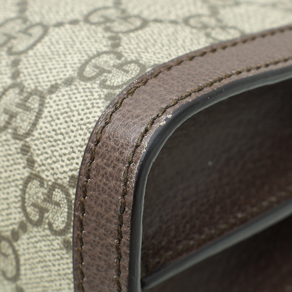Gucci Leather Canvas Shoulder Bag