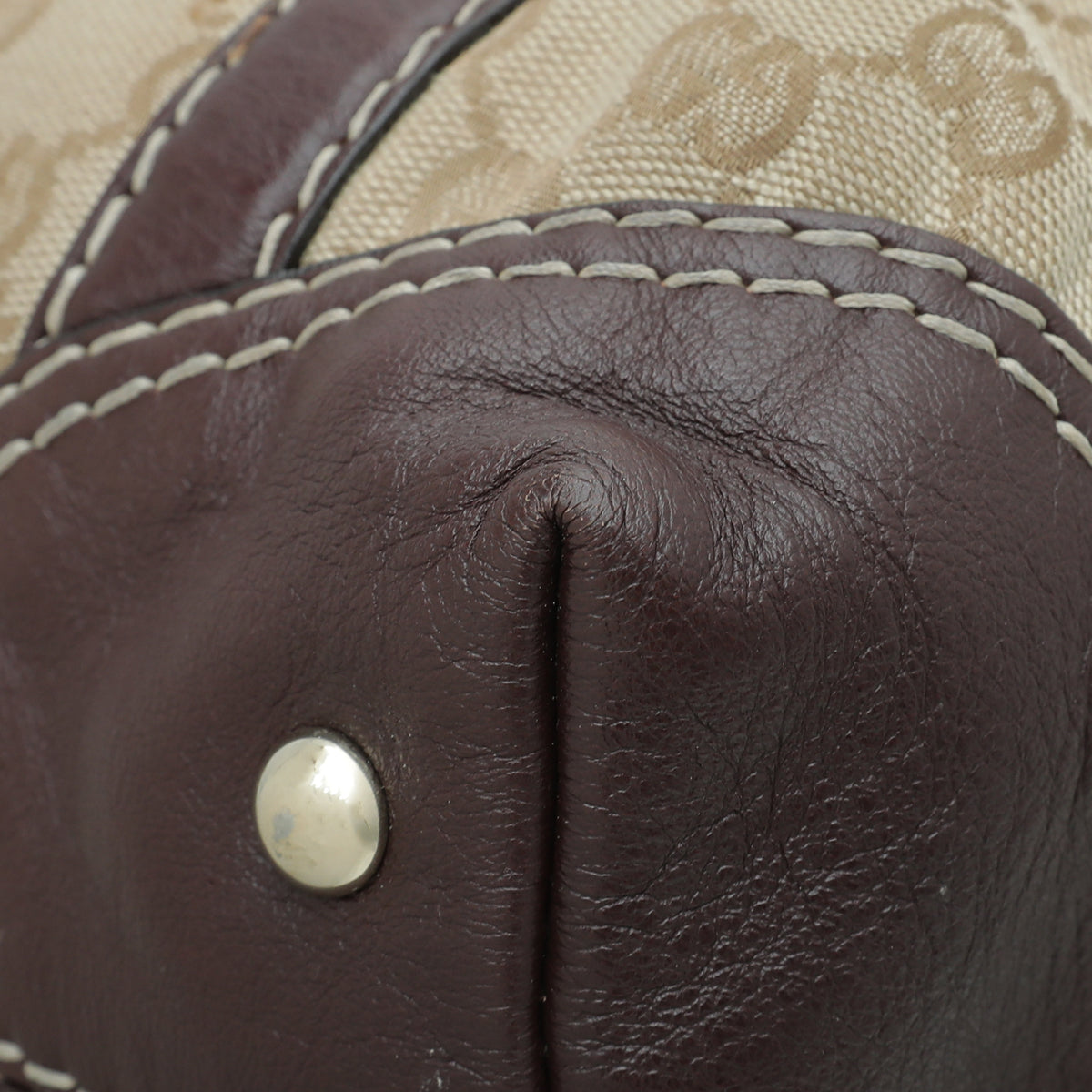 Gucci Leather Canvas Shoulder Bag