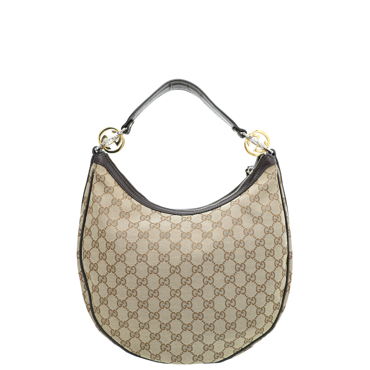 Gucci Leather Canvas Shoulder Bag