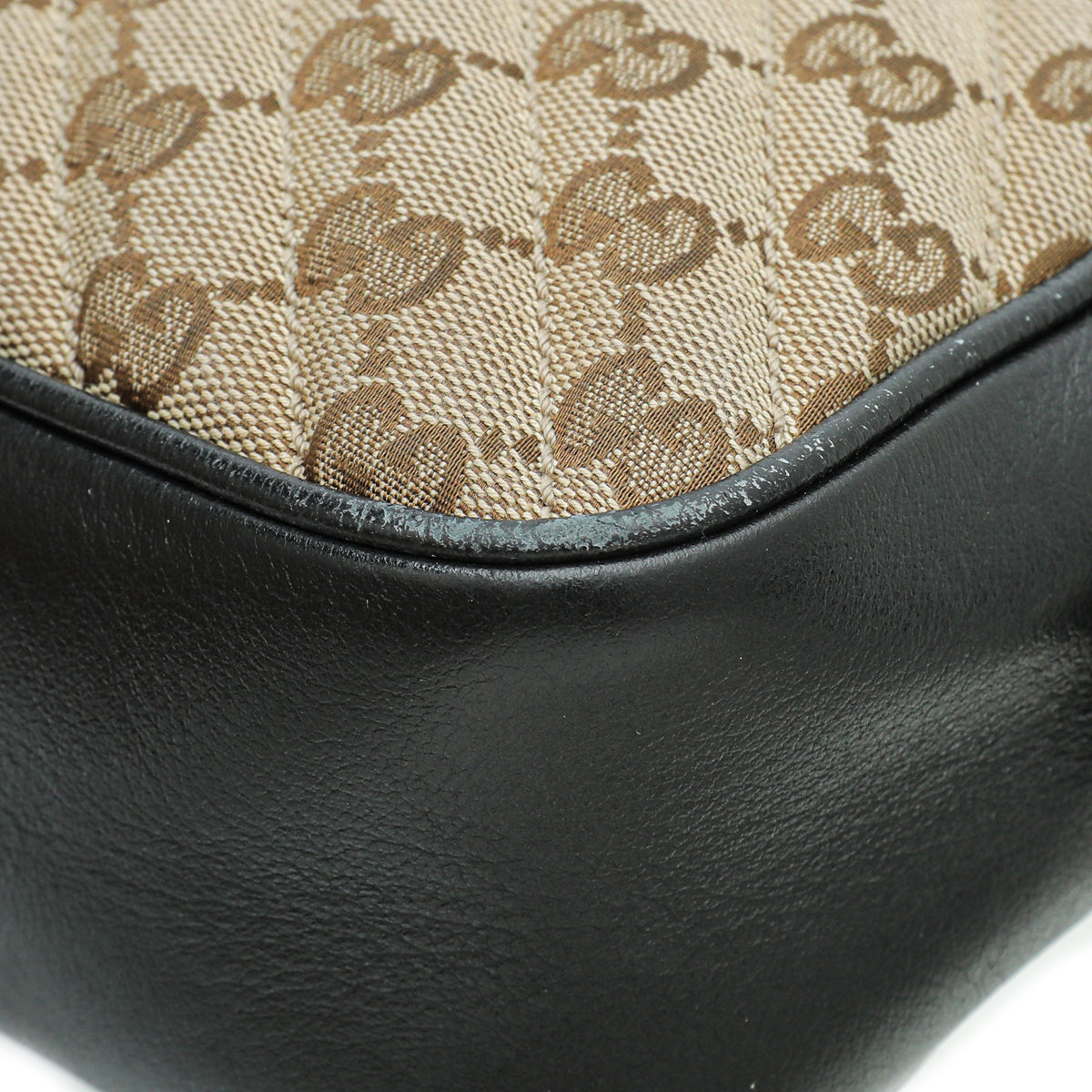 Gucci Leather Canvas Shoulder Bag