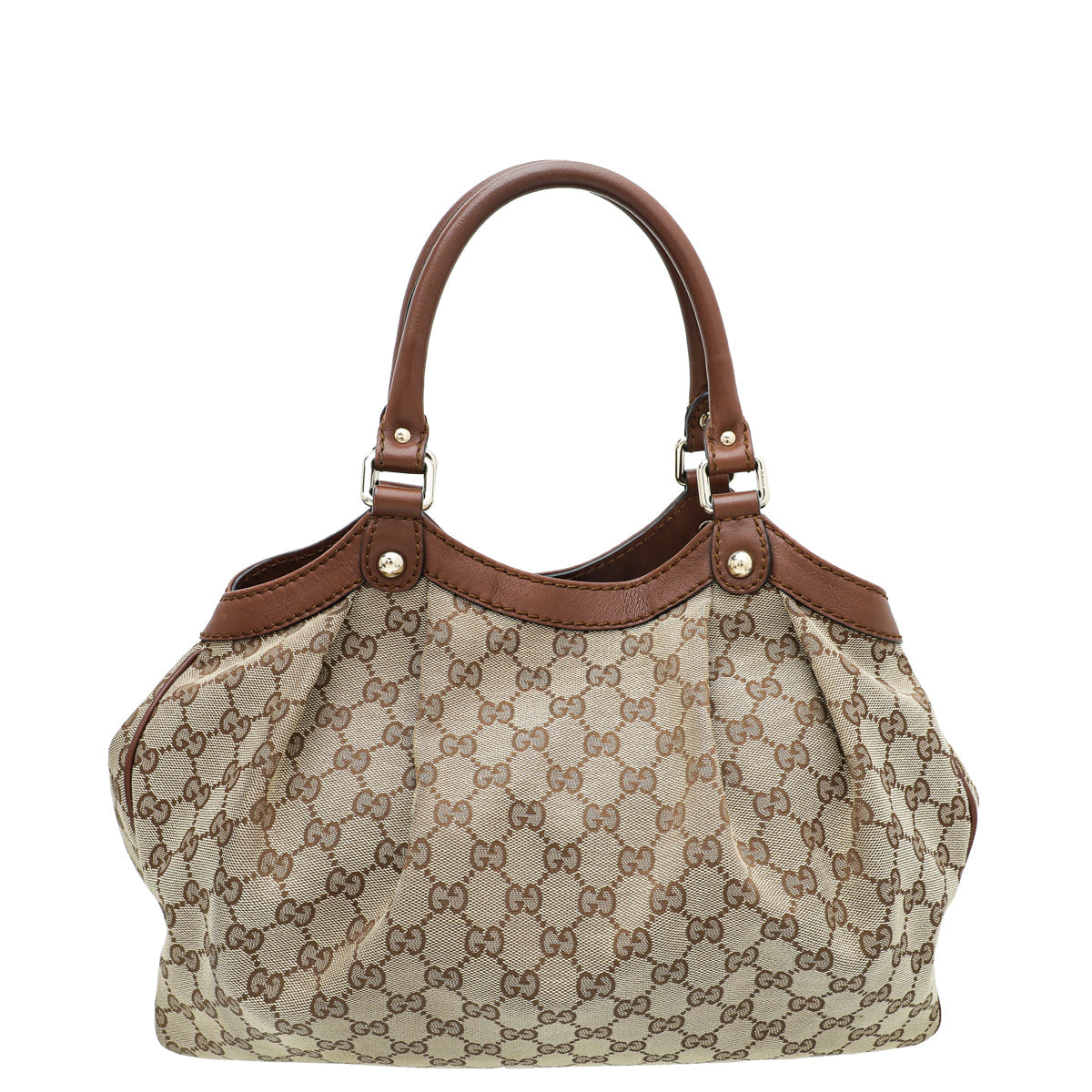 Gucci Leather Canvas Shoulder Bag