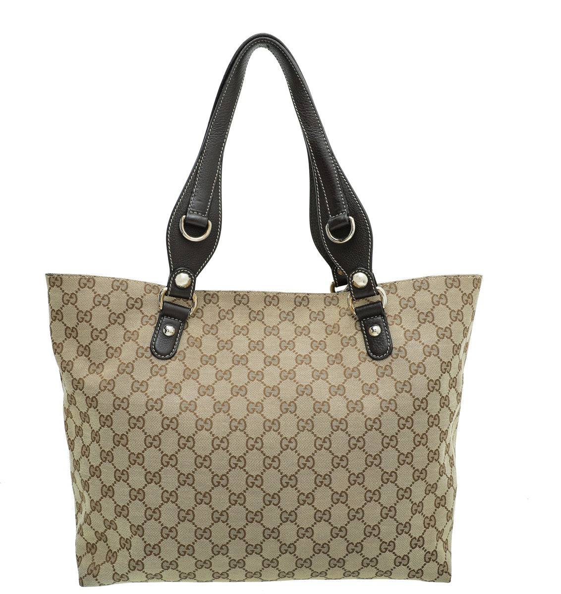 Gucci Leather Canvas Tote