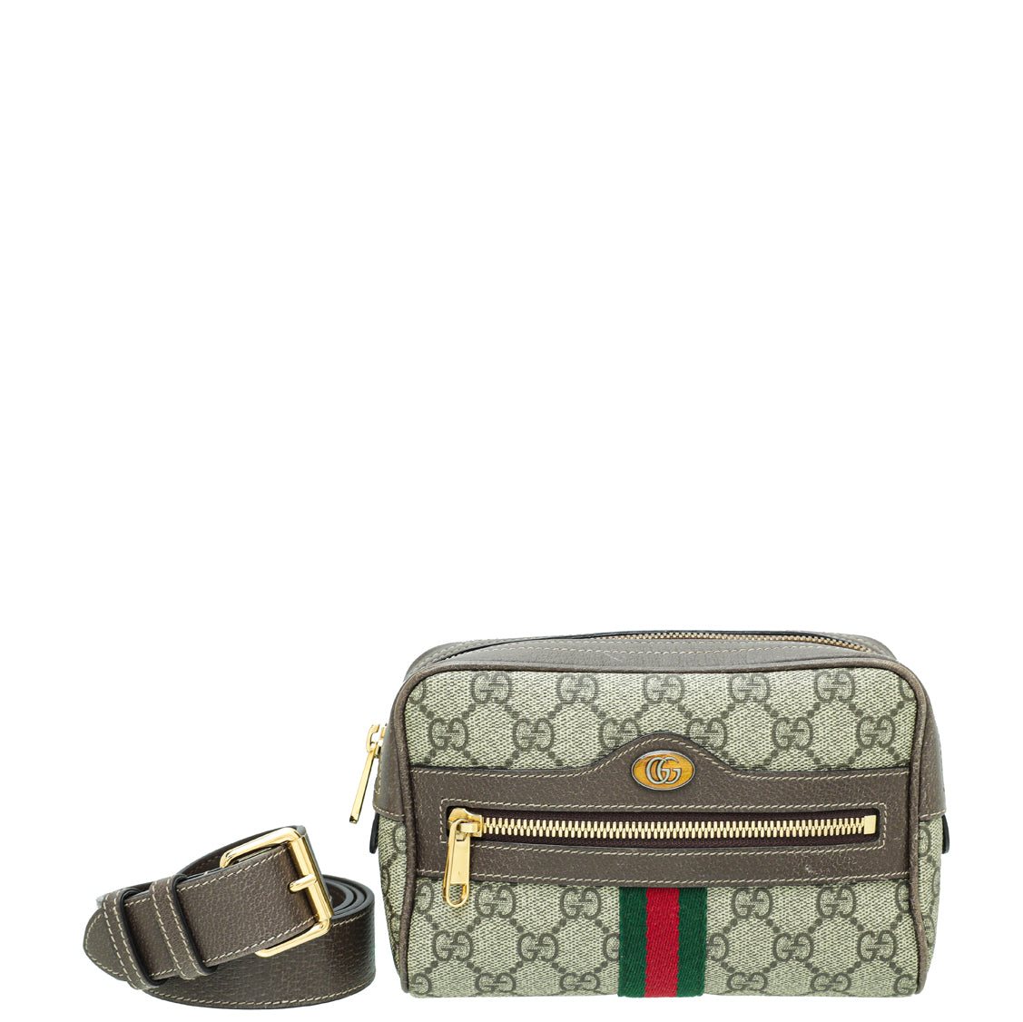 Gucci Leather Canvas Shoulder Bag