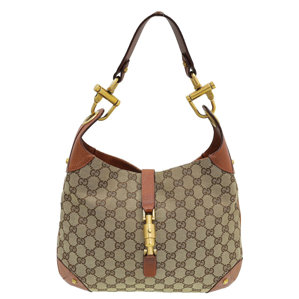 Gucci Leather Canvas Shoulder Bag