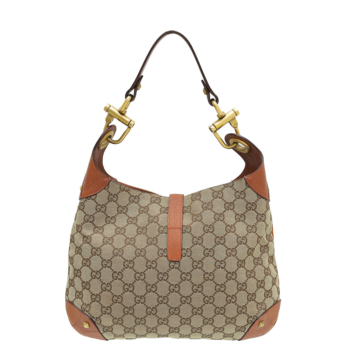 Gucci Leather Canvas Shoulder Bag