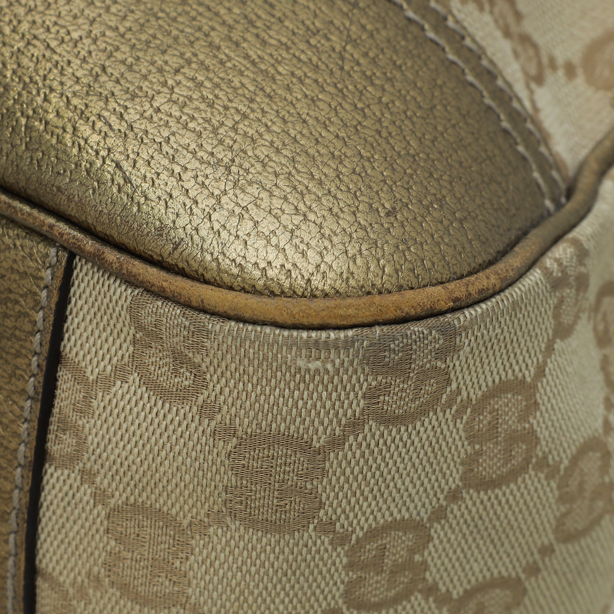 Gucci Leather Canvas Tote