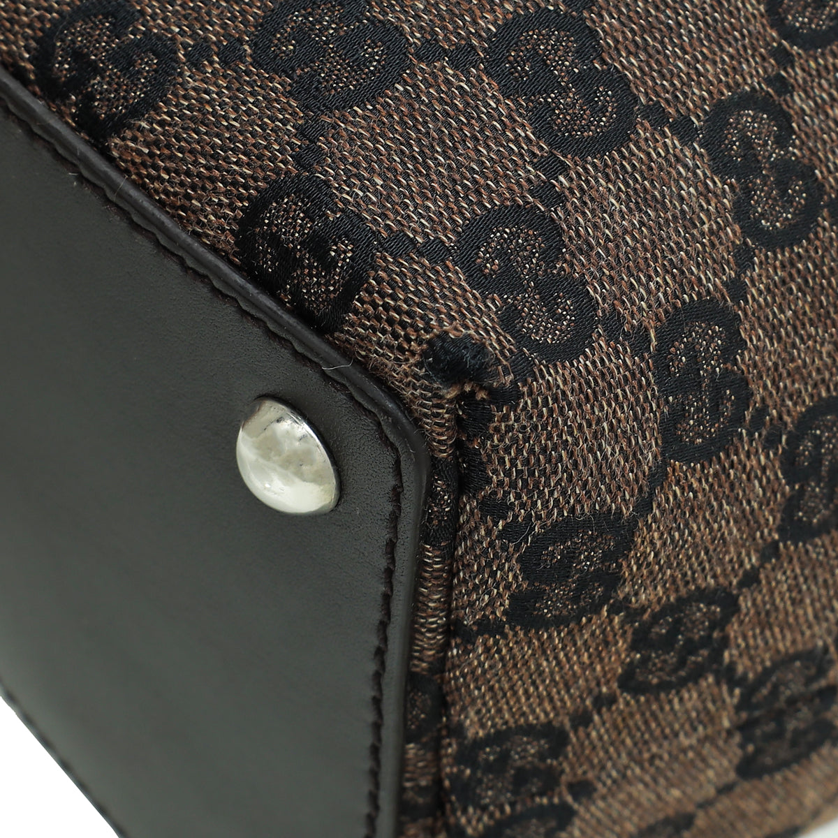 Gucci Leather Canvas Shoulder Bag