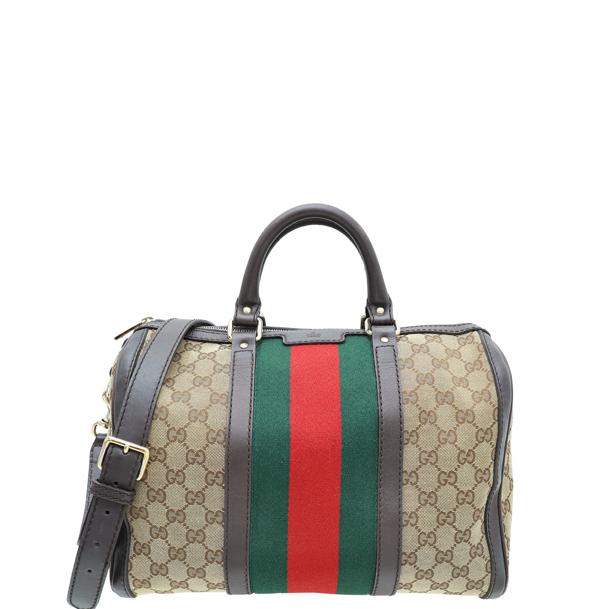 Gucci Leather Canvas Shoulder Bag