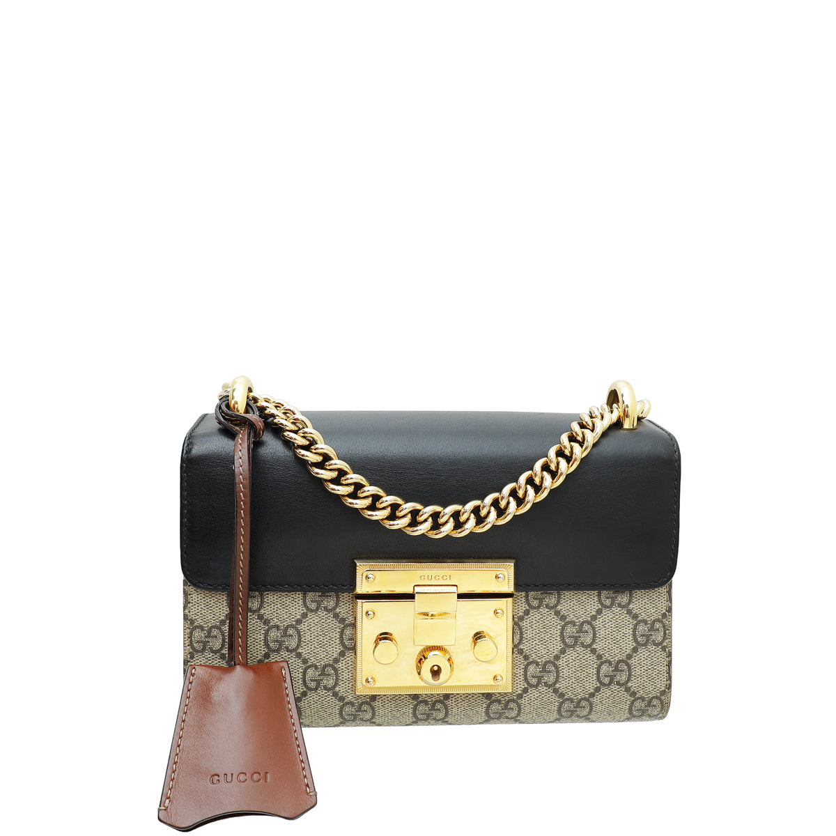 Gucci Leather Canvas Shoulder Bag