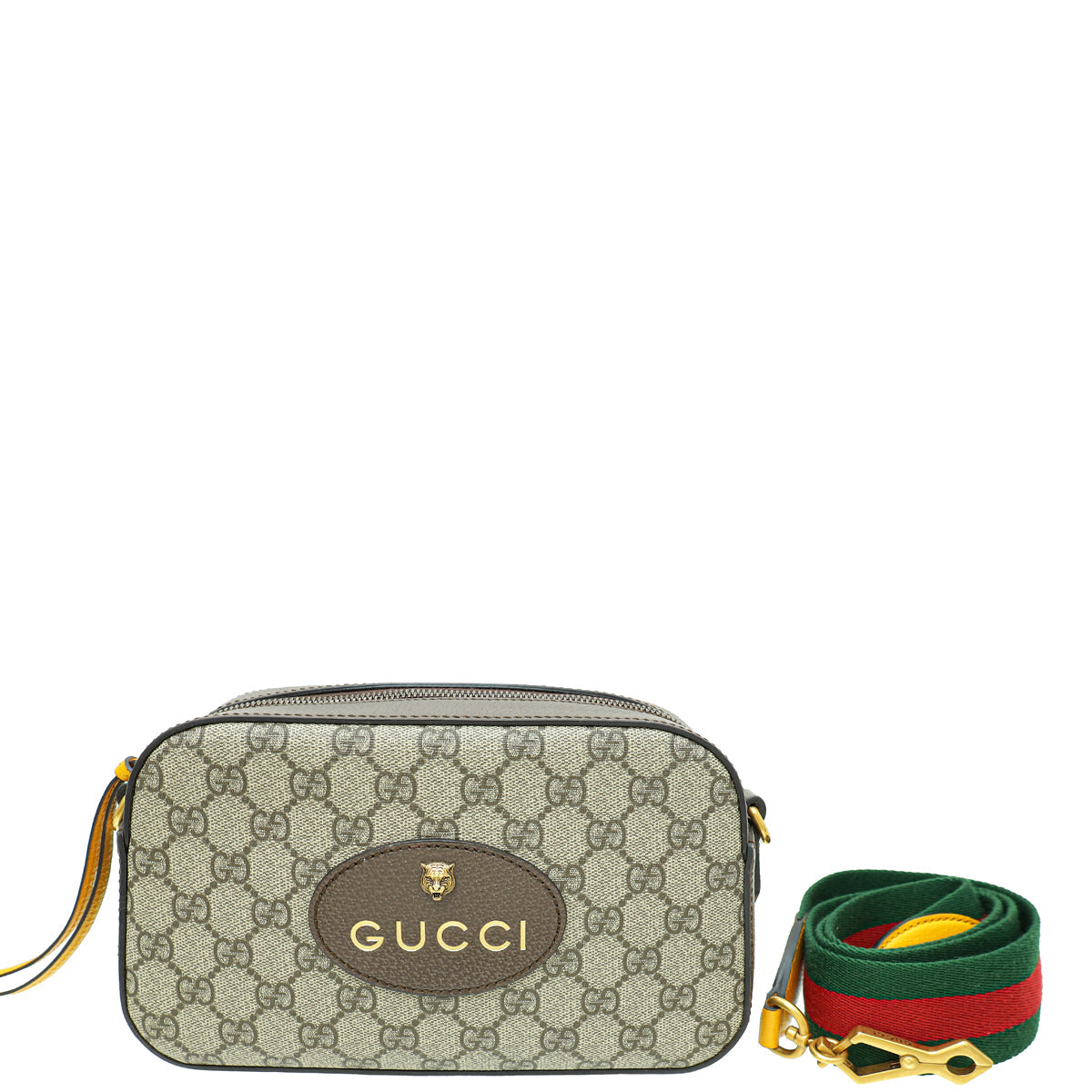 Gucci Leather Canvas Shoulder Bag