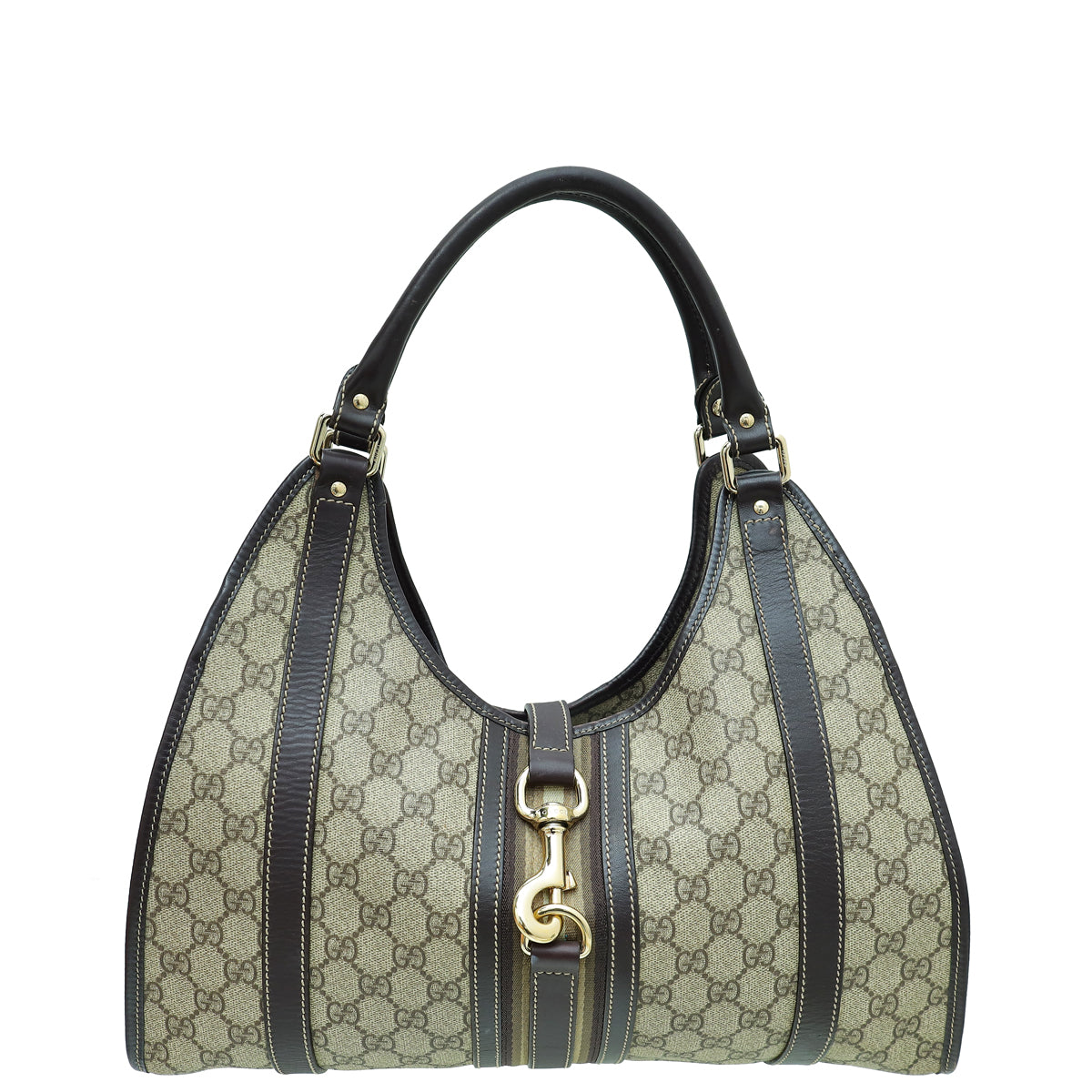 Gucci Leather Canvas Shoulder Bag