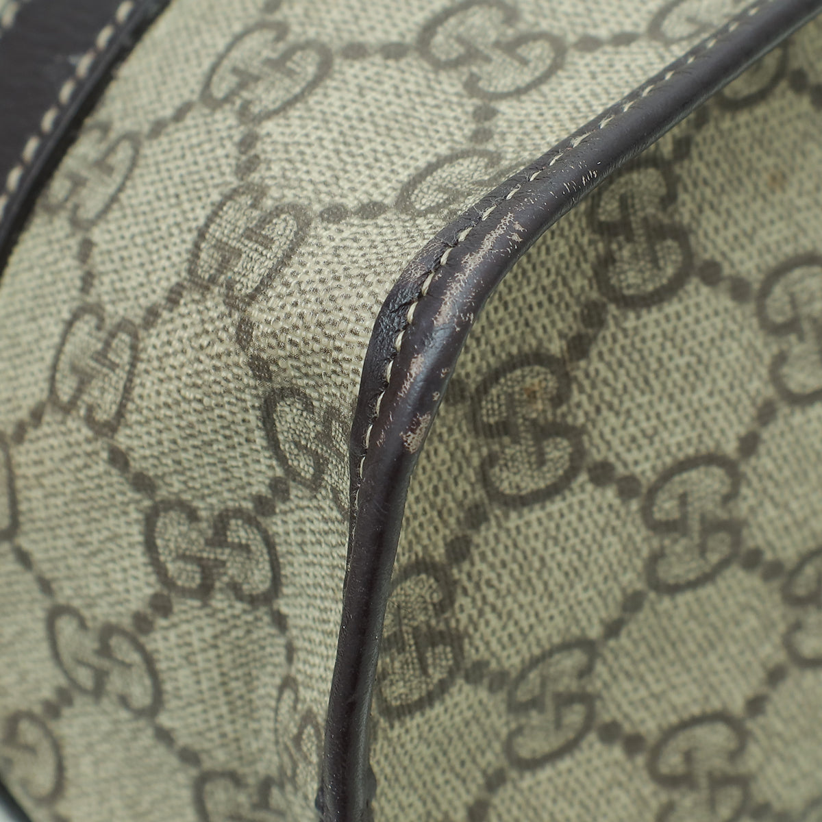Gucci Leather Canvas Shoulder Bag