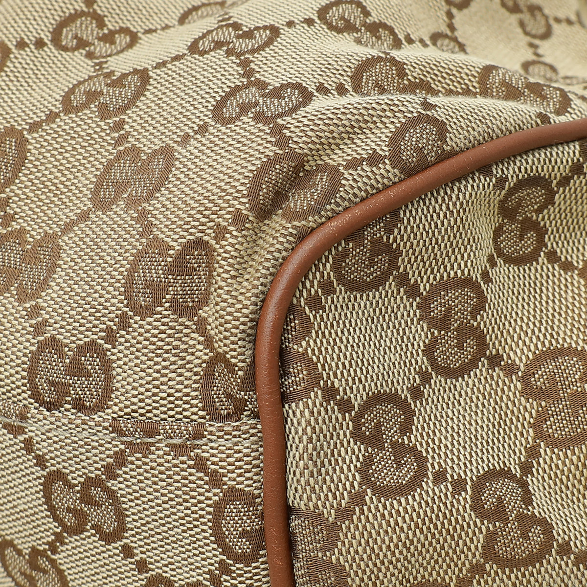 Gucci Leather Canvas Shoulder Bag