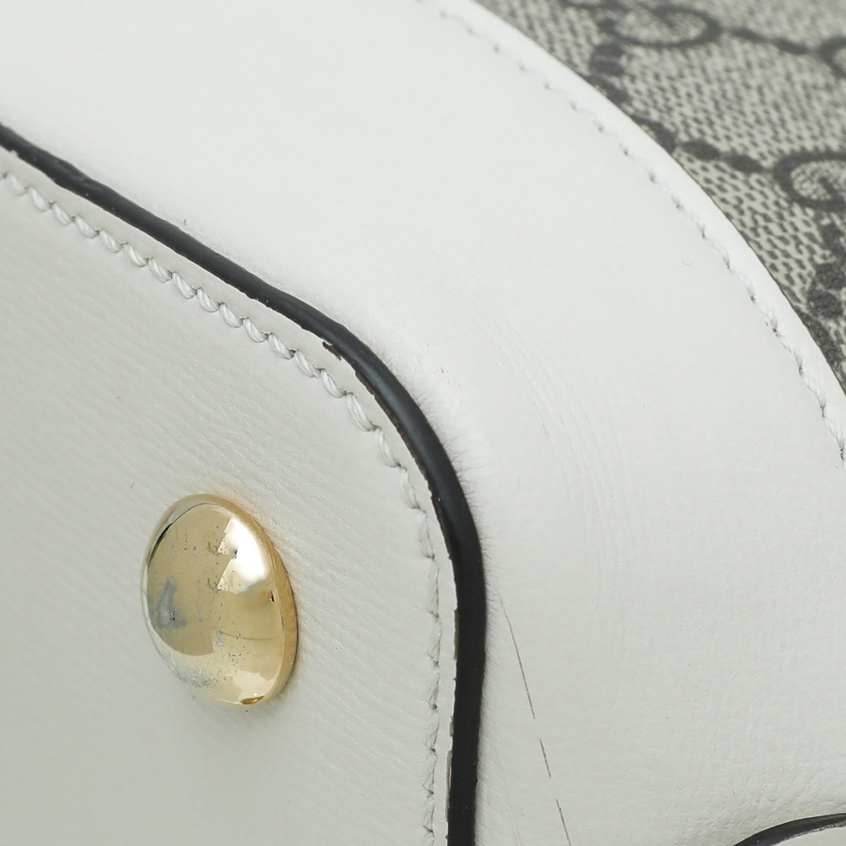 Gucci Leather Canvas Shoulder Bag