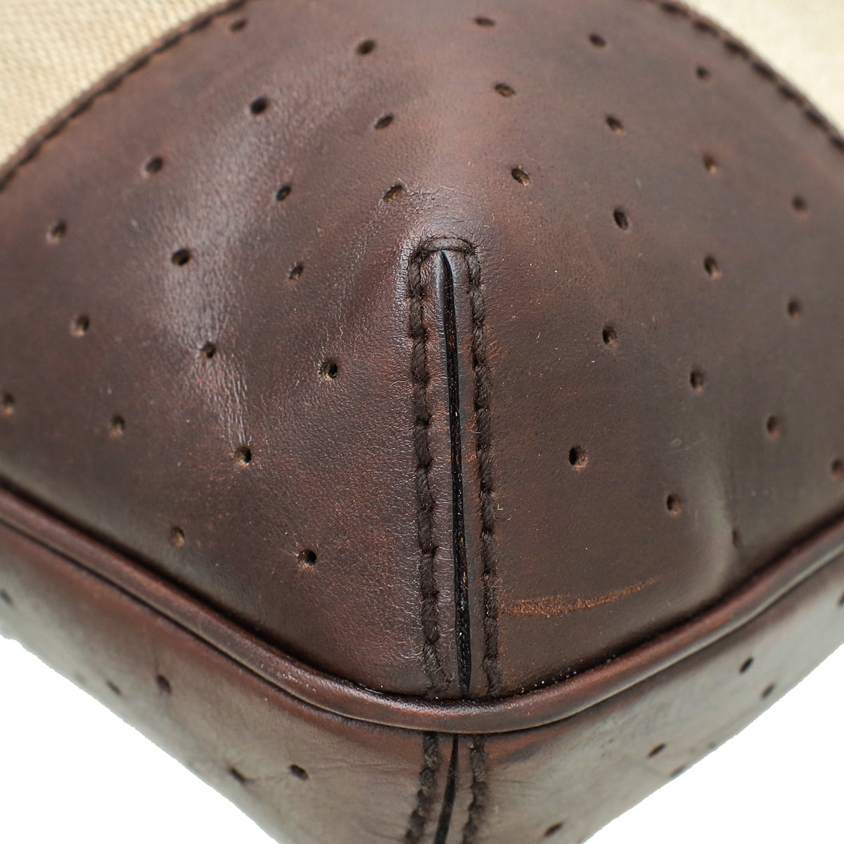 Gucci Leather Canvas Shoulder Bag