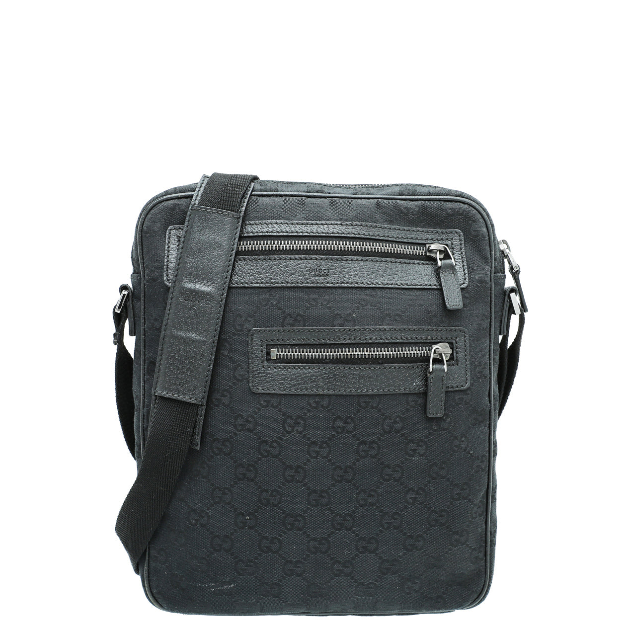 Gucci Leather Canvas Shoulder Bag
