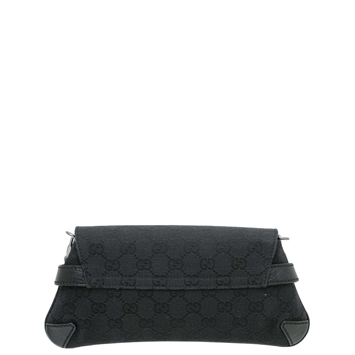 Gucci Pochette Leather Canvas Shoulder Bag
