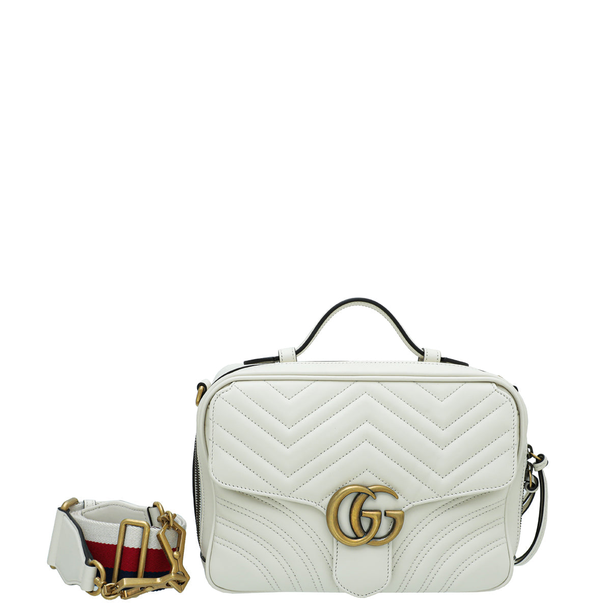 Gucci Leather Canvas Shoulder Bag