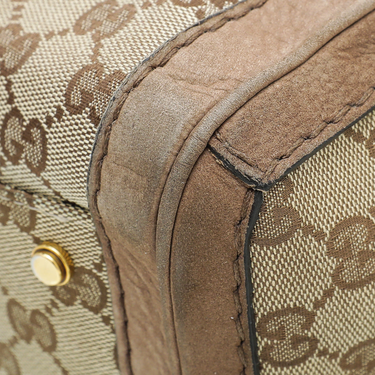 Gucci Leather Canvas Tote