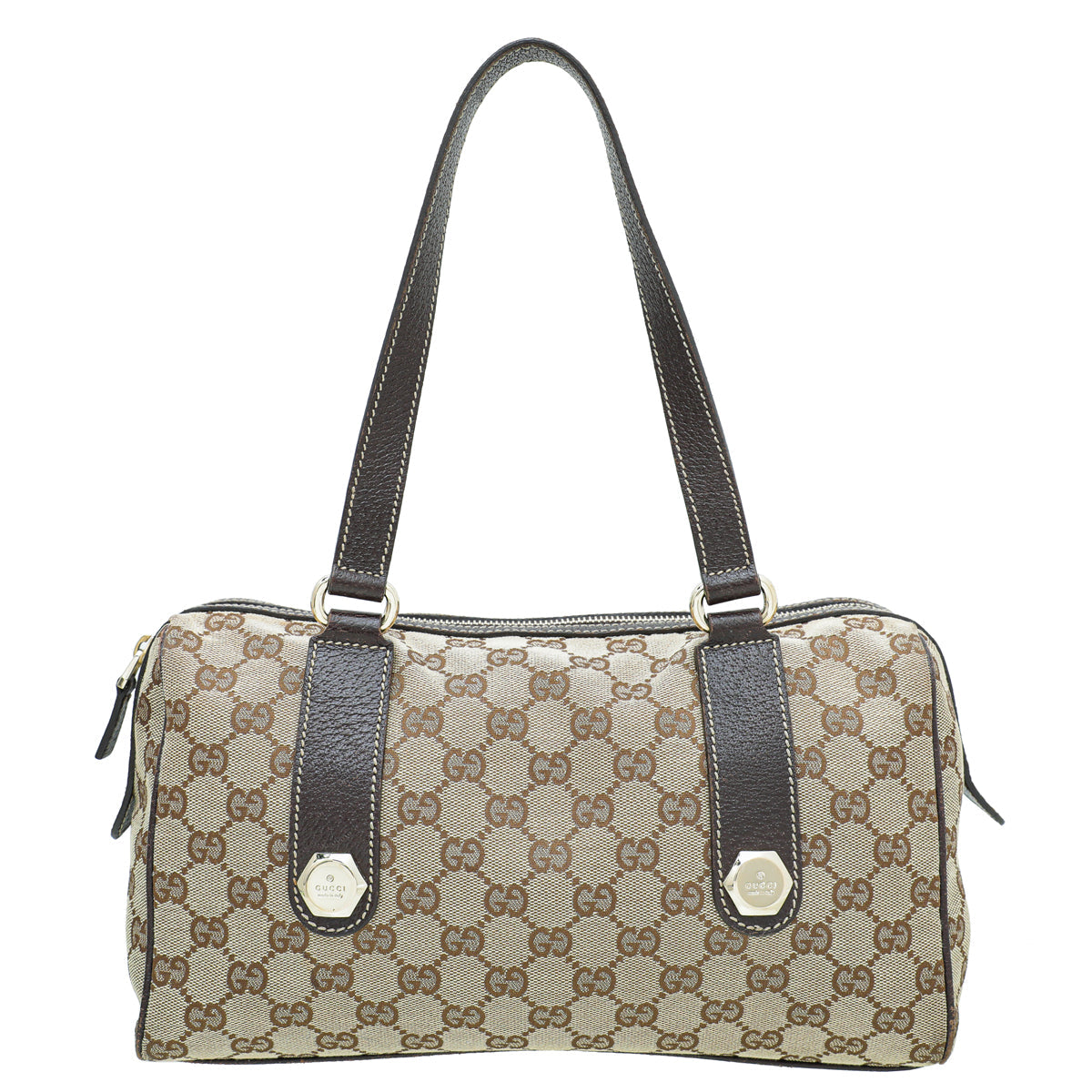 Gucci Leather Canvas Shoulder Bag