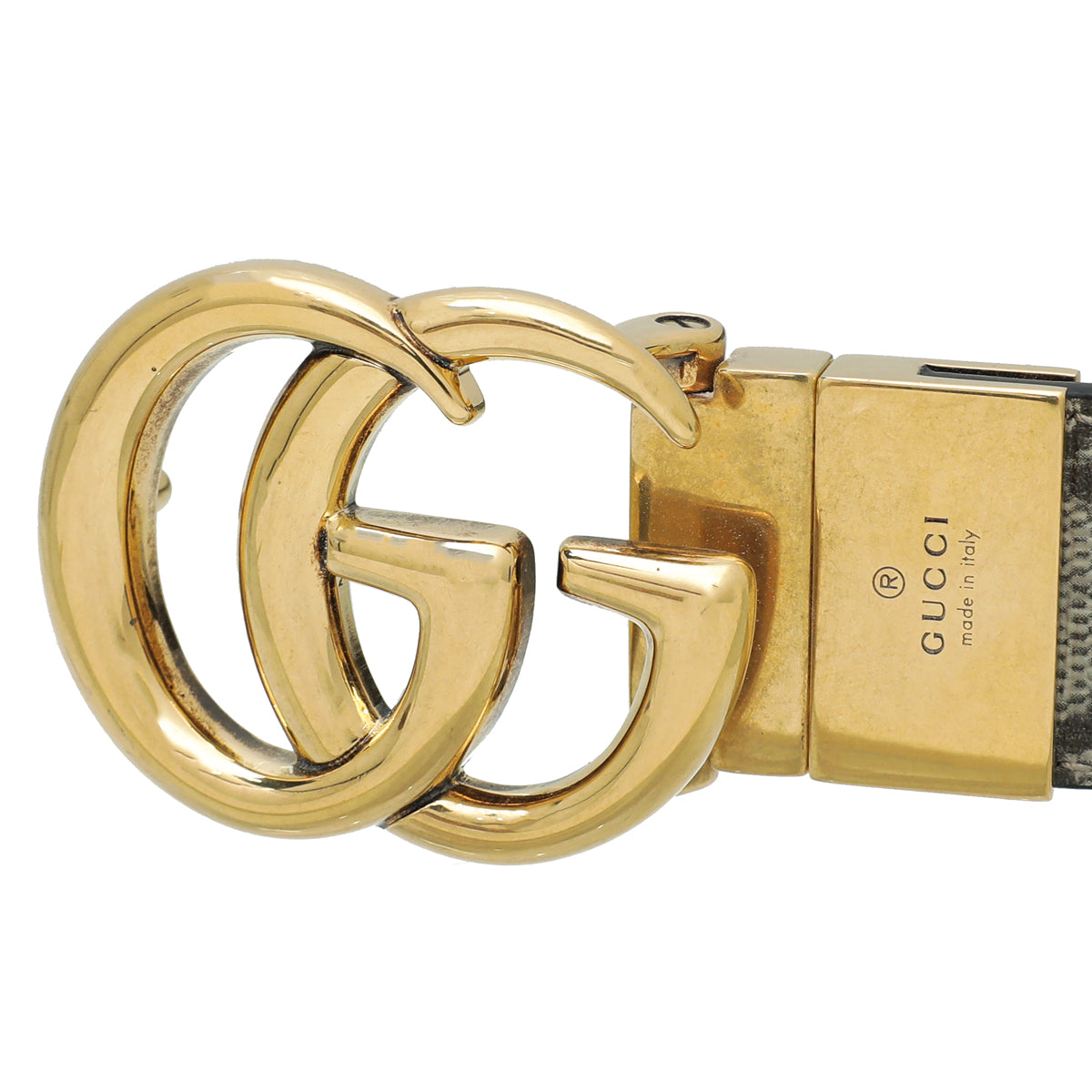 Gucci Leather Canvas Shoulder Bag
