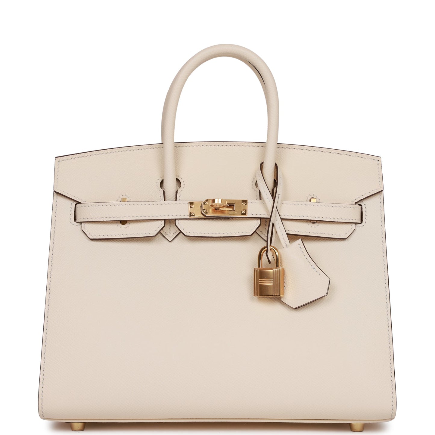 Hermes Birkin 25 Sellier Nata Epsom Gold Hardware