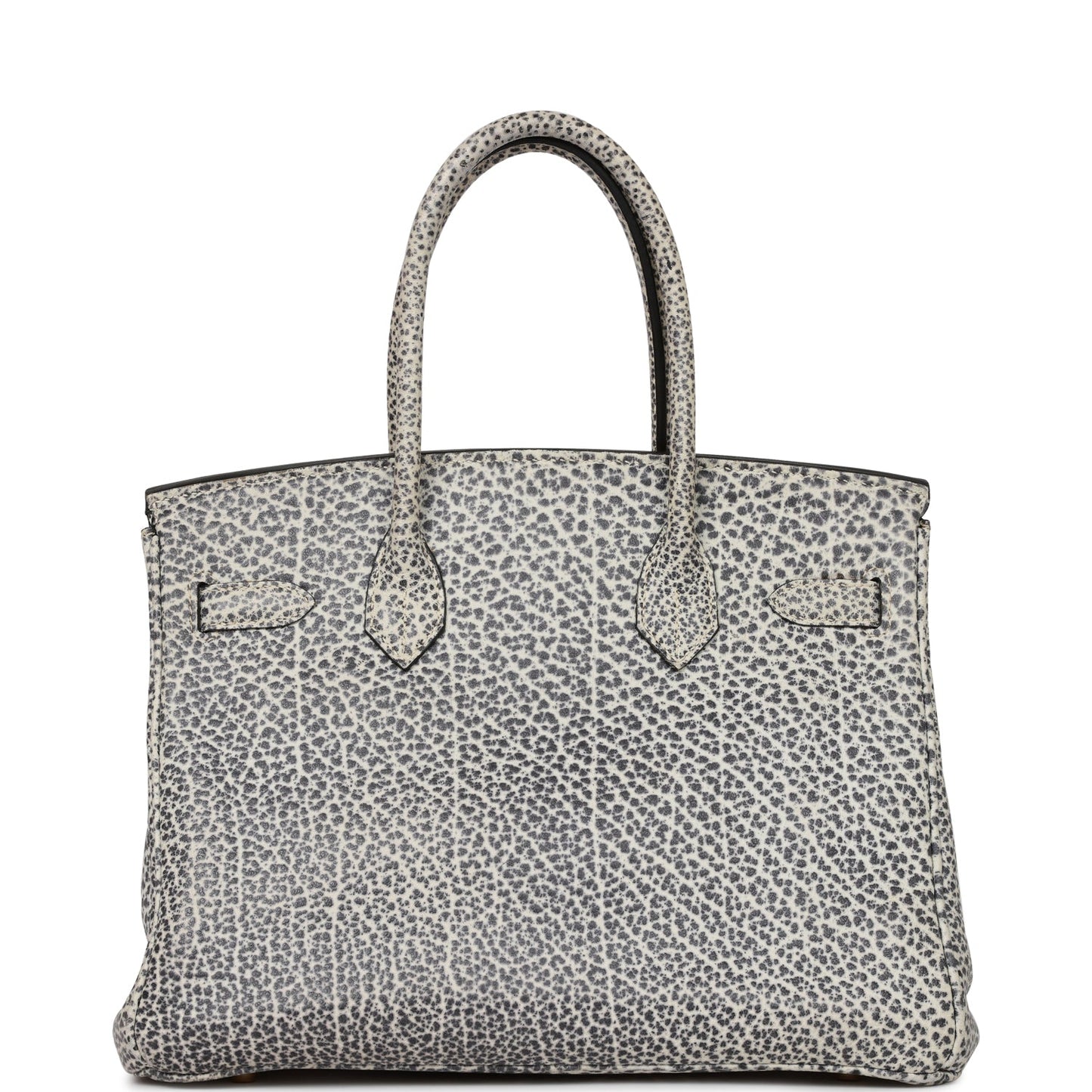 Hermes Vintage Birkin 30 White Dalmatian Buffalo Gold Hardware