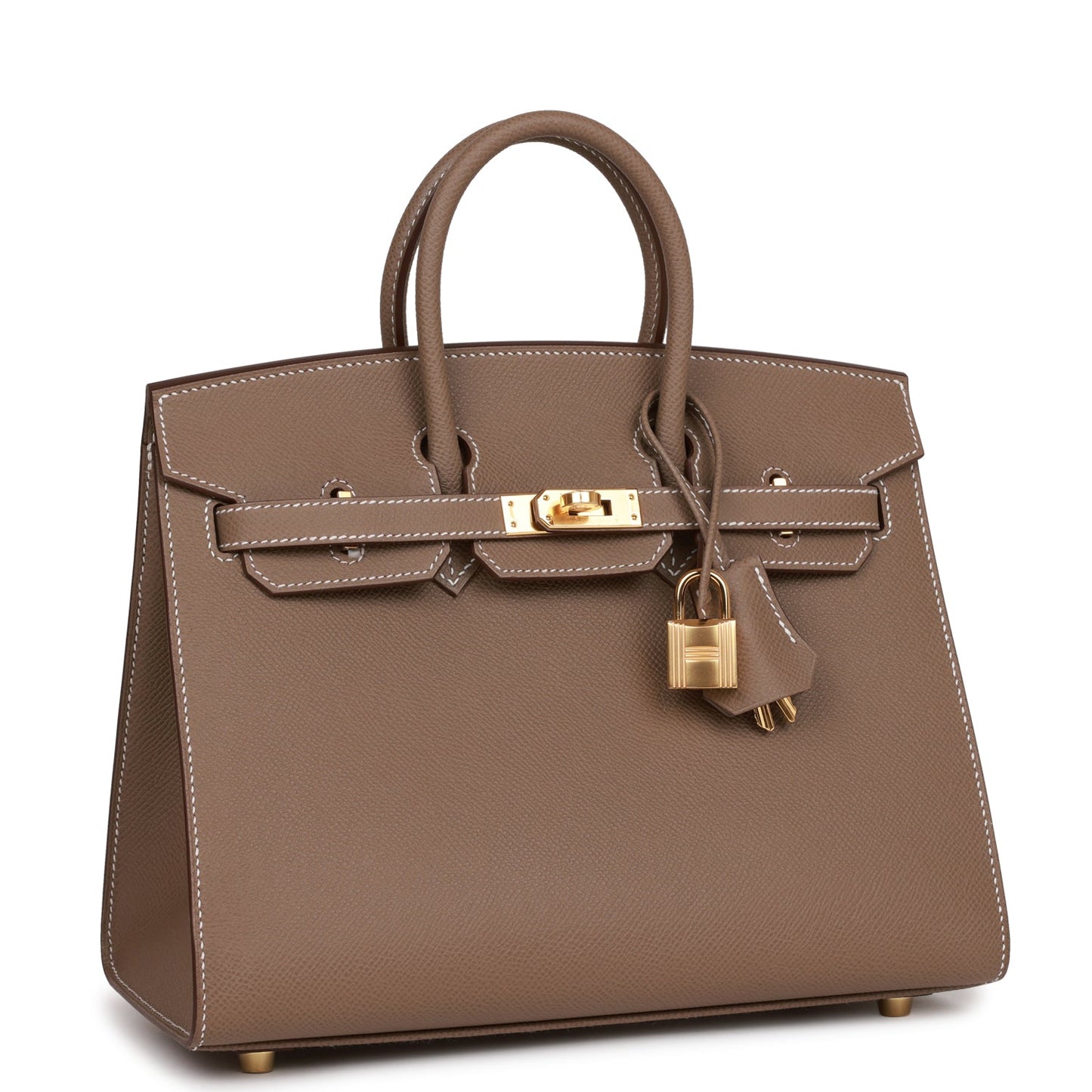 Hermes Birkin 25 Sellier Etoupe Epsom Gold Hardware