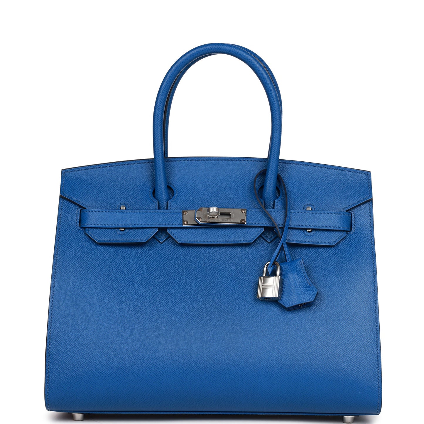 Hermes Birkin 30 Sellier Bleu France Epsom Palladium Hardware