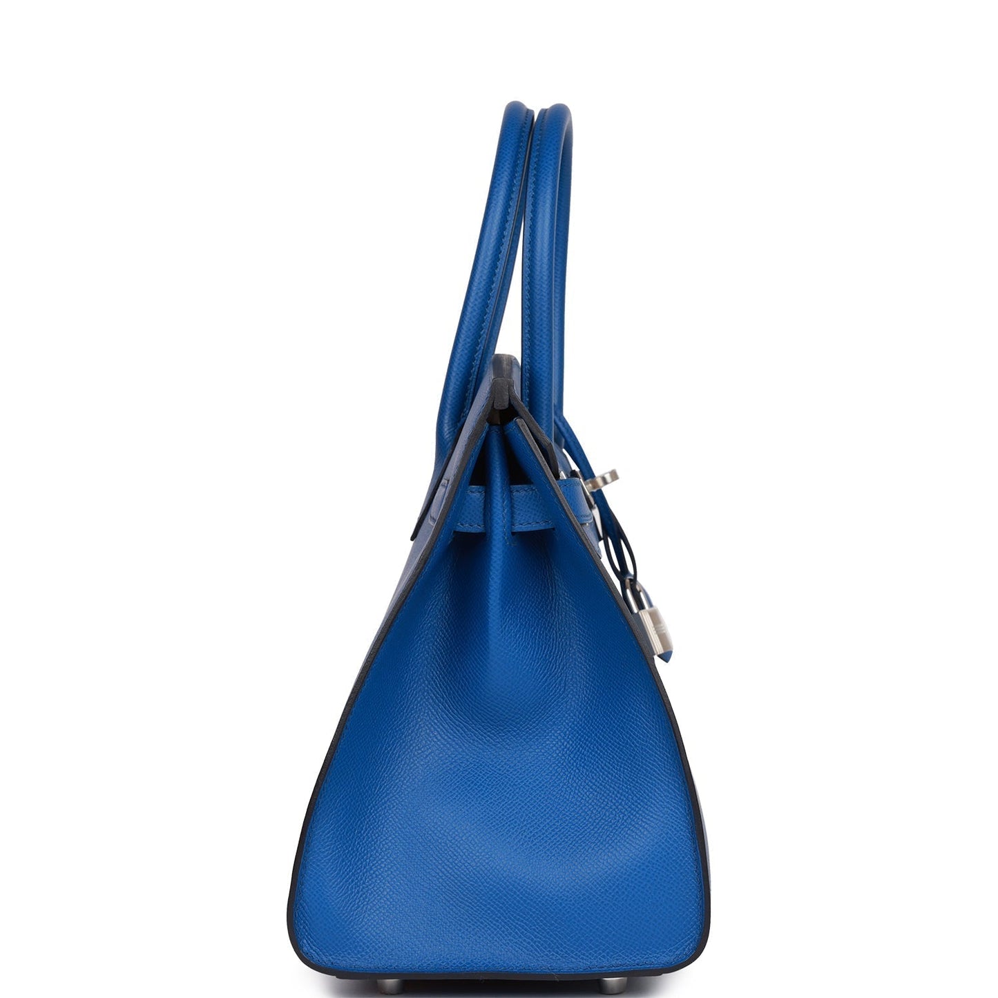 Hermes Birkin 30 Sellier Bleu France Epsom Palladium Hardware
