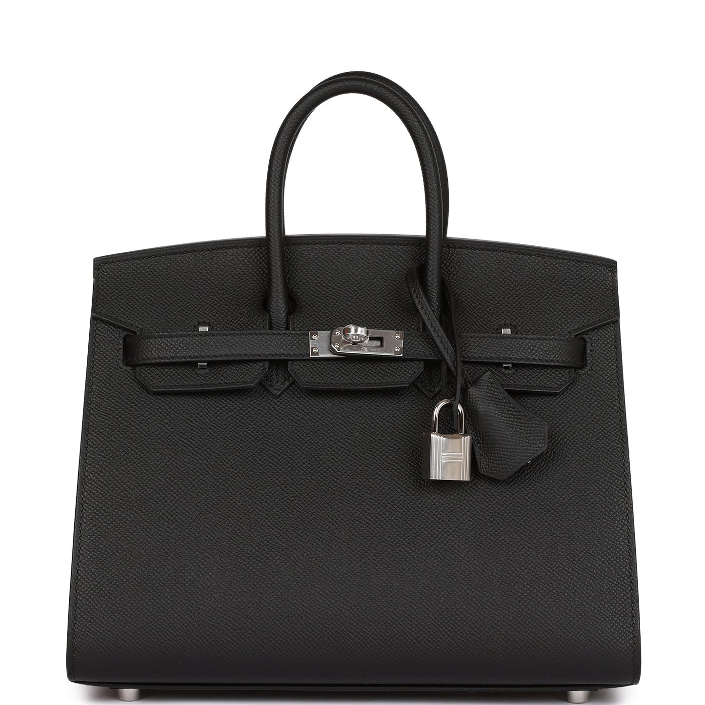Hermes Birkin 25 Sellier Black Epsom Palladium Hardware