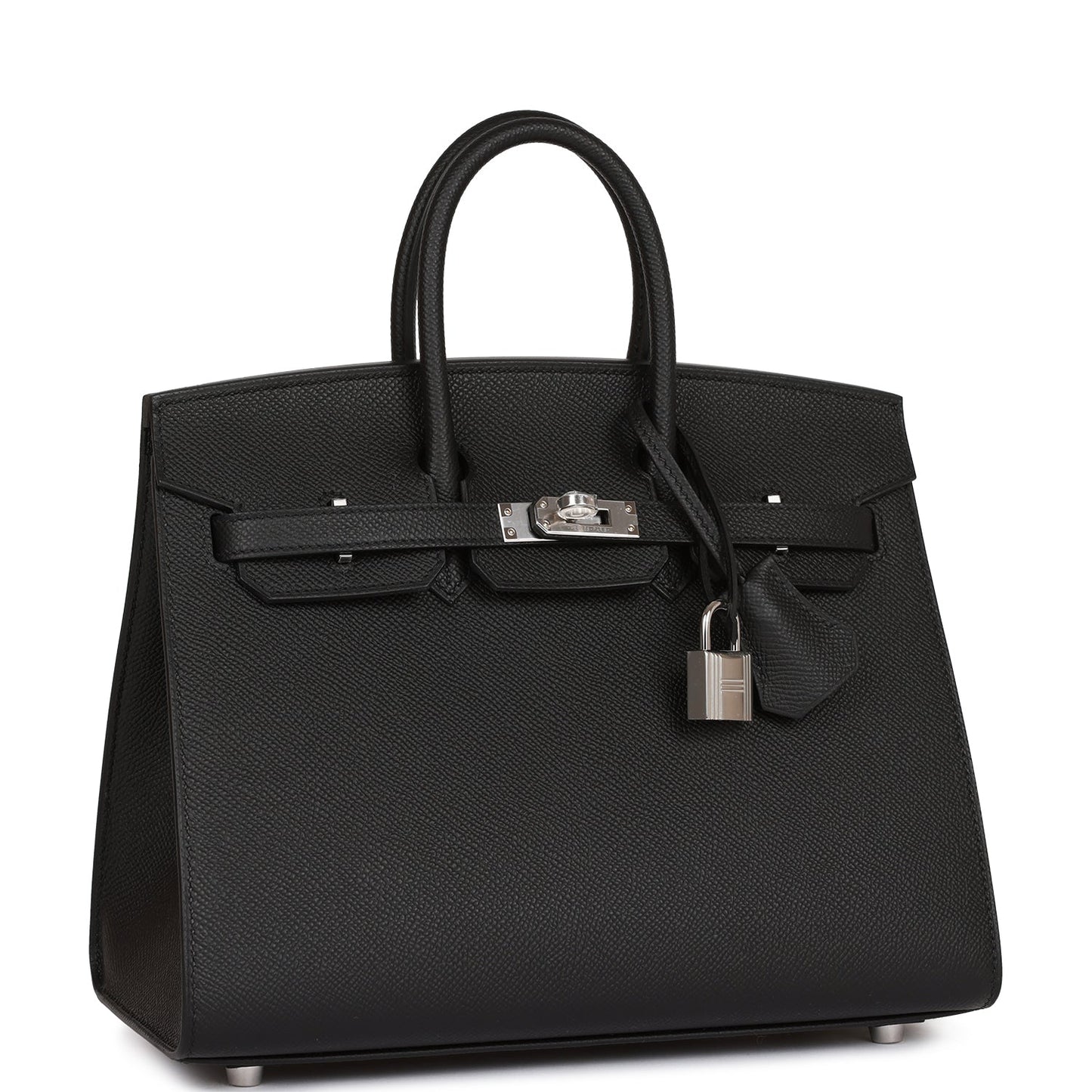 Hermes Birkin 25 Sellier Black Epsom Palladium Hardware