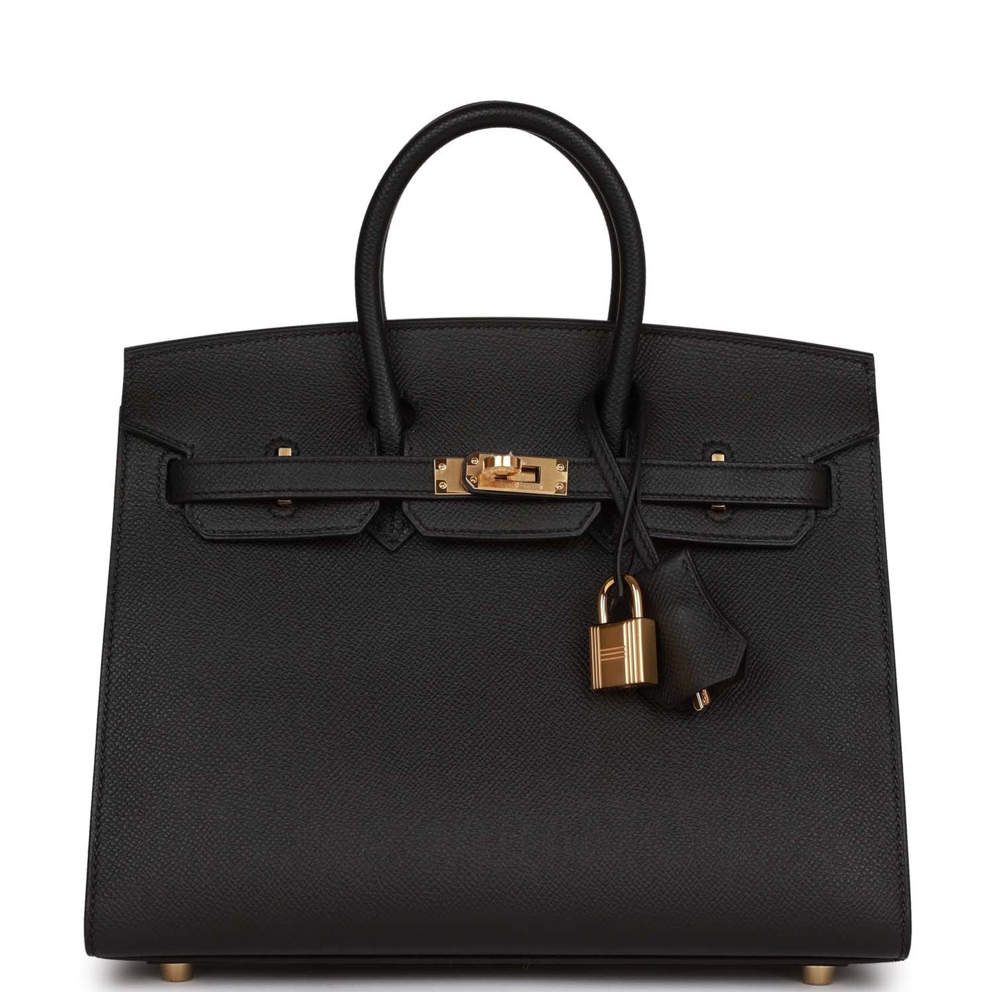 Hermes Birkin 25 Sellier Black Epsom Gold Hardware