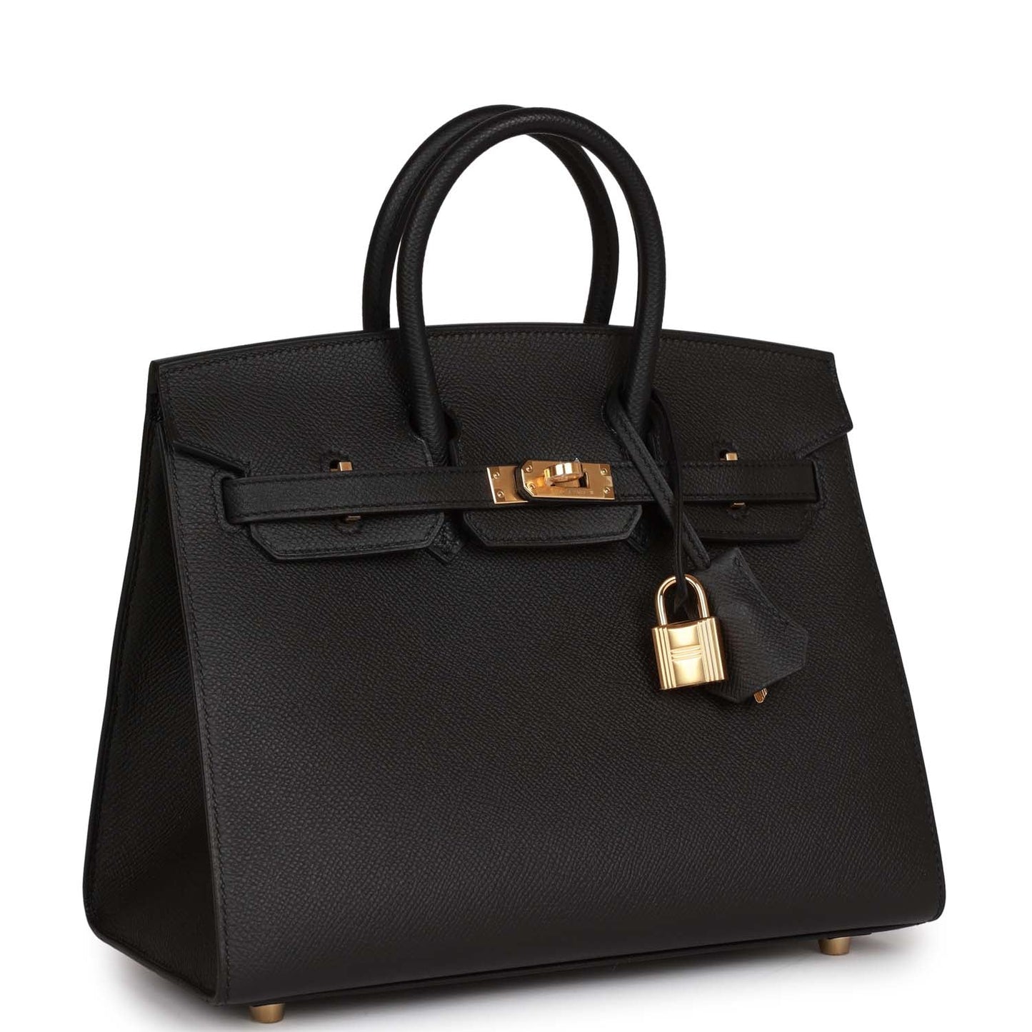 Hermes Birkin 25 Sellier Black Epsom Gold Hardware