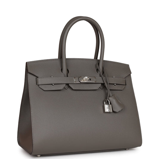 Hermes Birkin 30 Sellier Gris Meyer Epsom Palladium Hardware