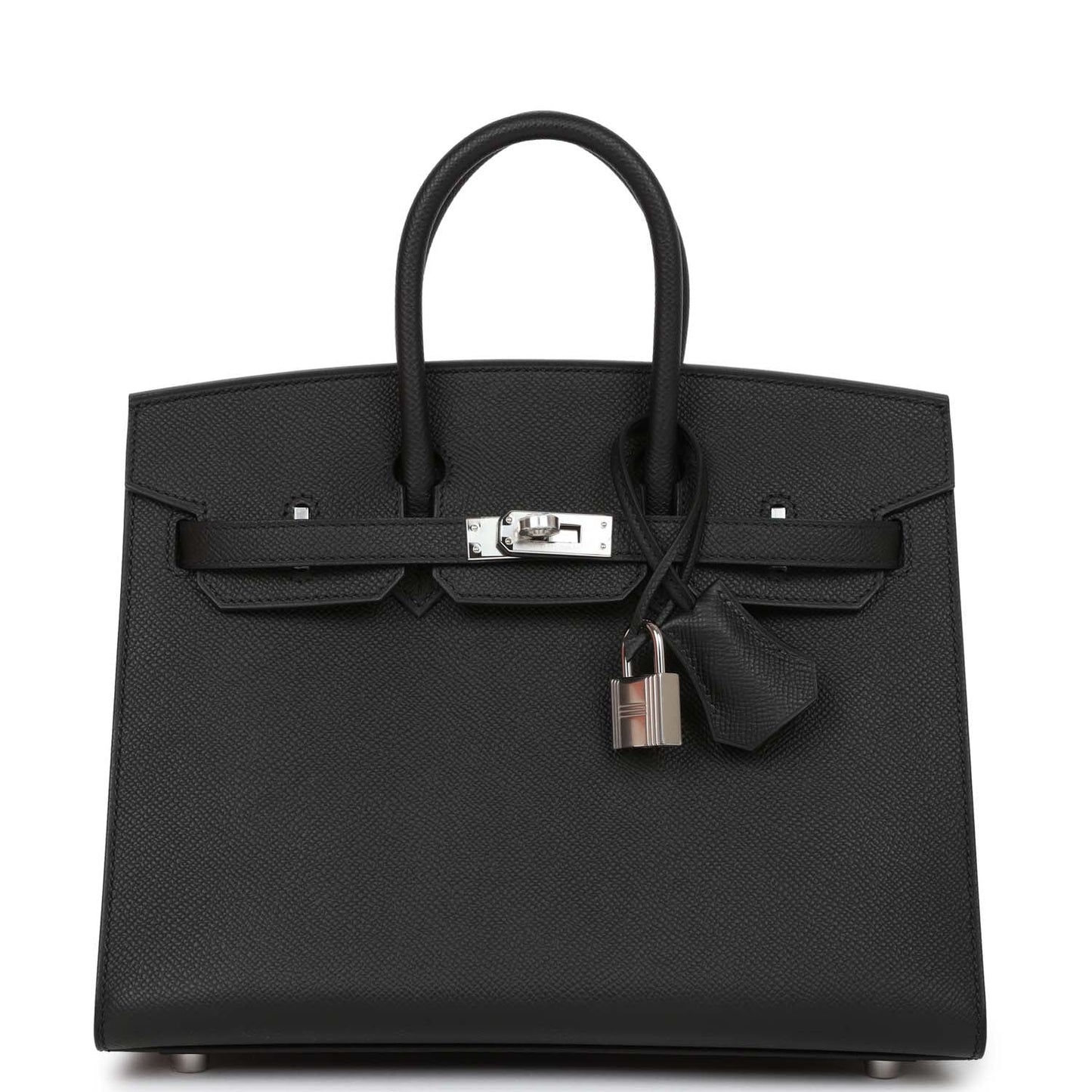 Hermes Birkin 25 Sellier Black Epsom Palladium Hardware