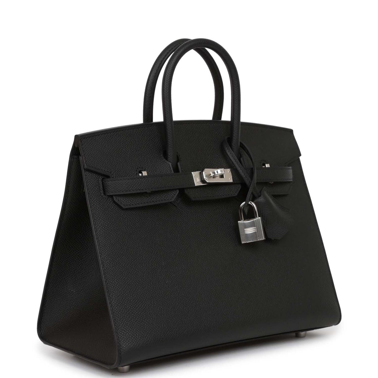 Hermes Birkin 25 Sellier Black Epsom Palladium Hardware