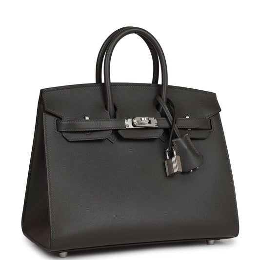 Hermes Birkin 25 Sellier Gris Meyer Madame Palladium Hardware