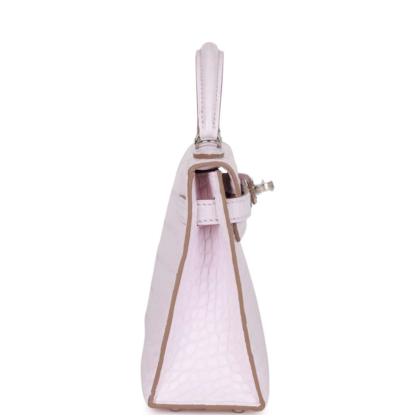 Hermes Kelly 20 Sellier Mauve Pale Satin Boreal Alligator Palladium Hardware