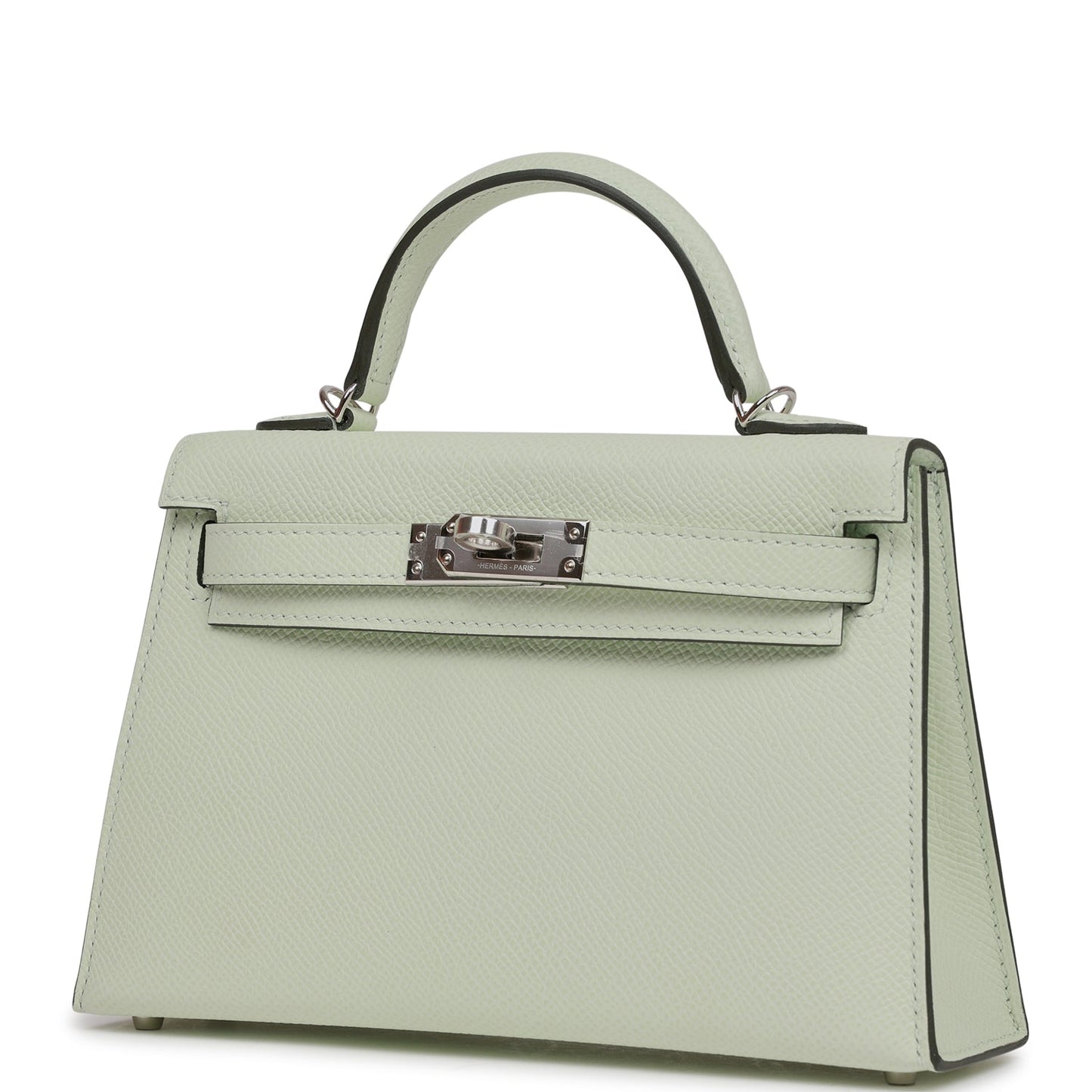 Hermes Kelly 20 Sellier Vert Fizz Epsom Palladium Hardware