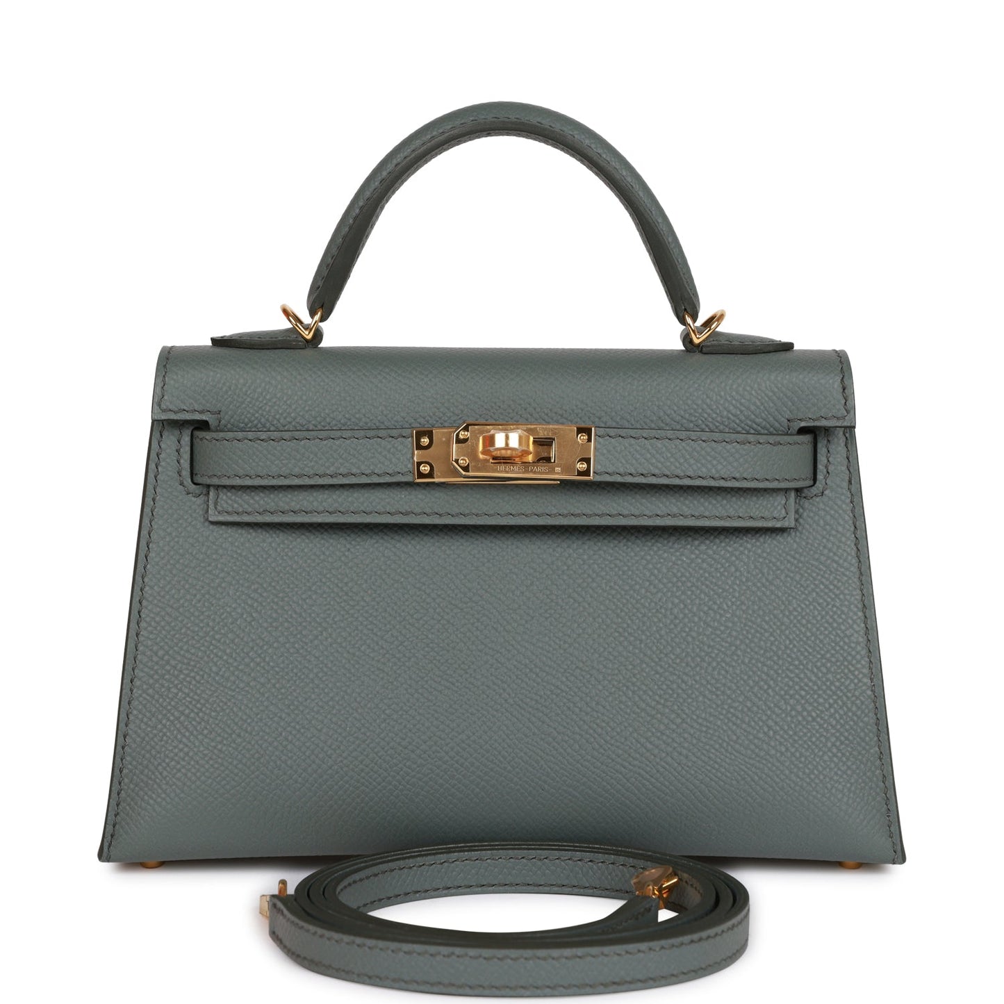 Hermes Kelly 20 Sellier Vert Amande Epsom Gold Hardware
