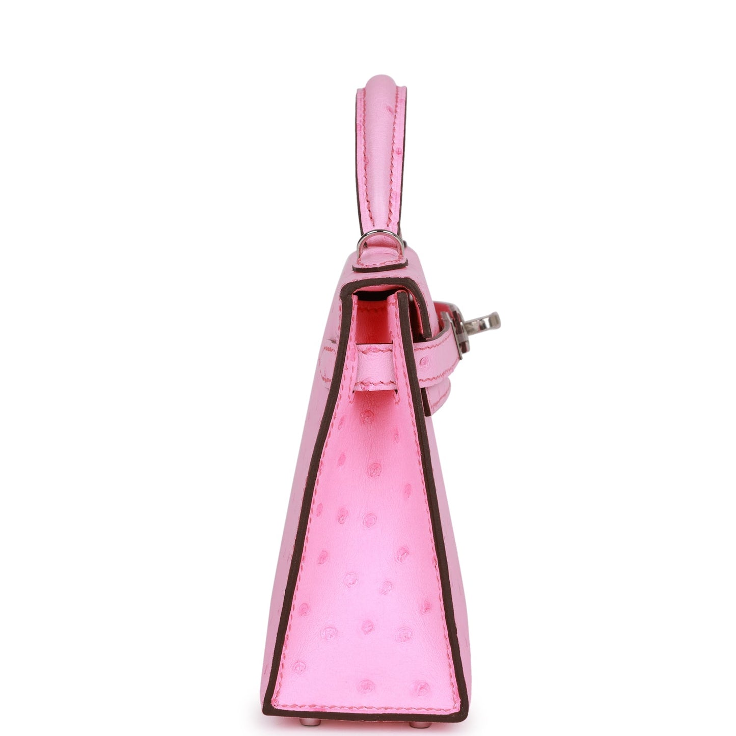 Hermes Kelly 20 Sellier Bubblegum Ostrich Palladium Hardware