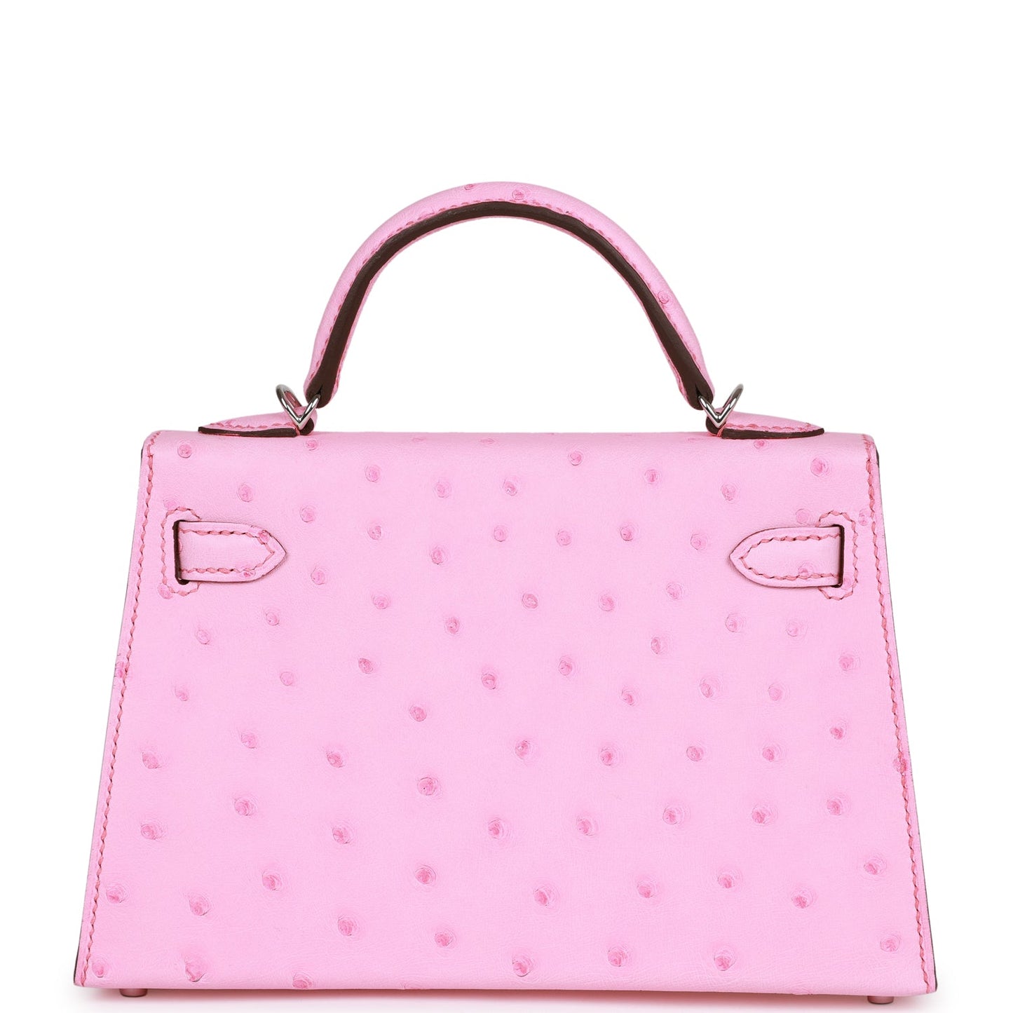 Hermes Kelly 20 Sellier Bubblegum Ostrich Palladium Hardware